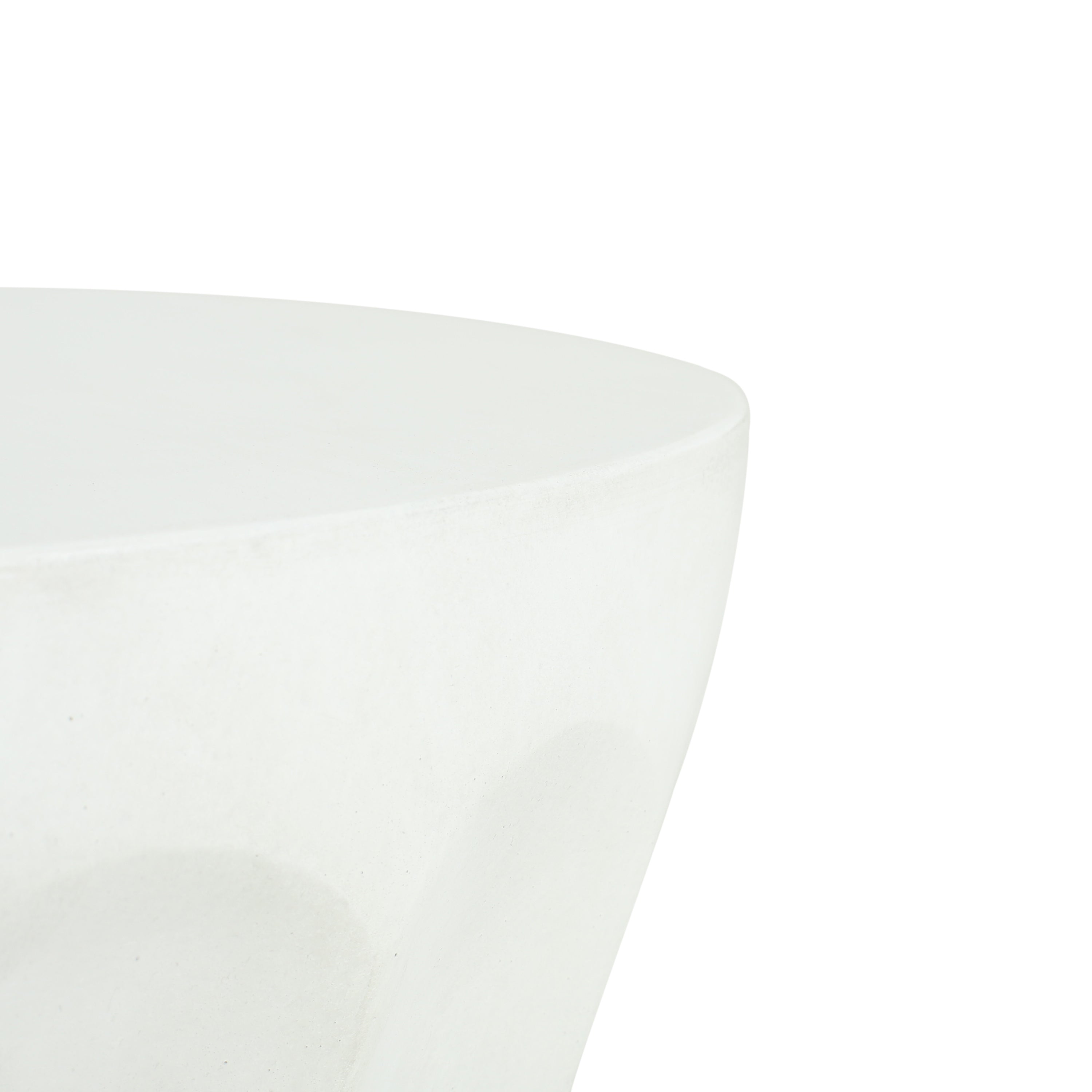 Outdoor Round Concrete Antique White Side Table