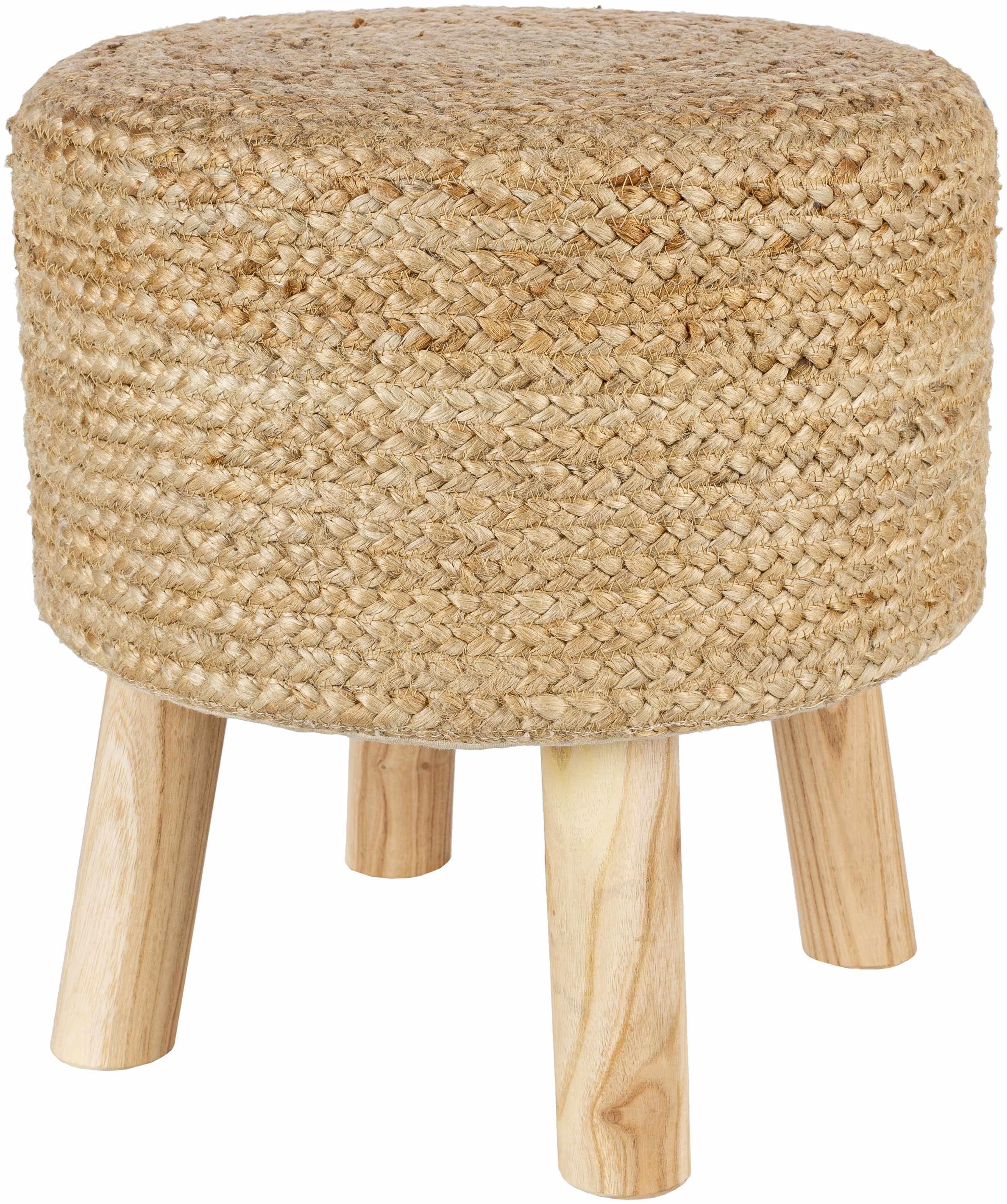 Tagaytay Natural Wood Stool Ottoman - PRHOMZ