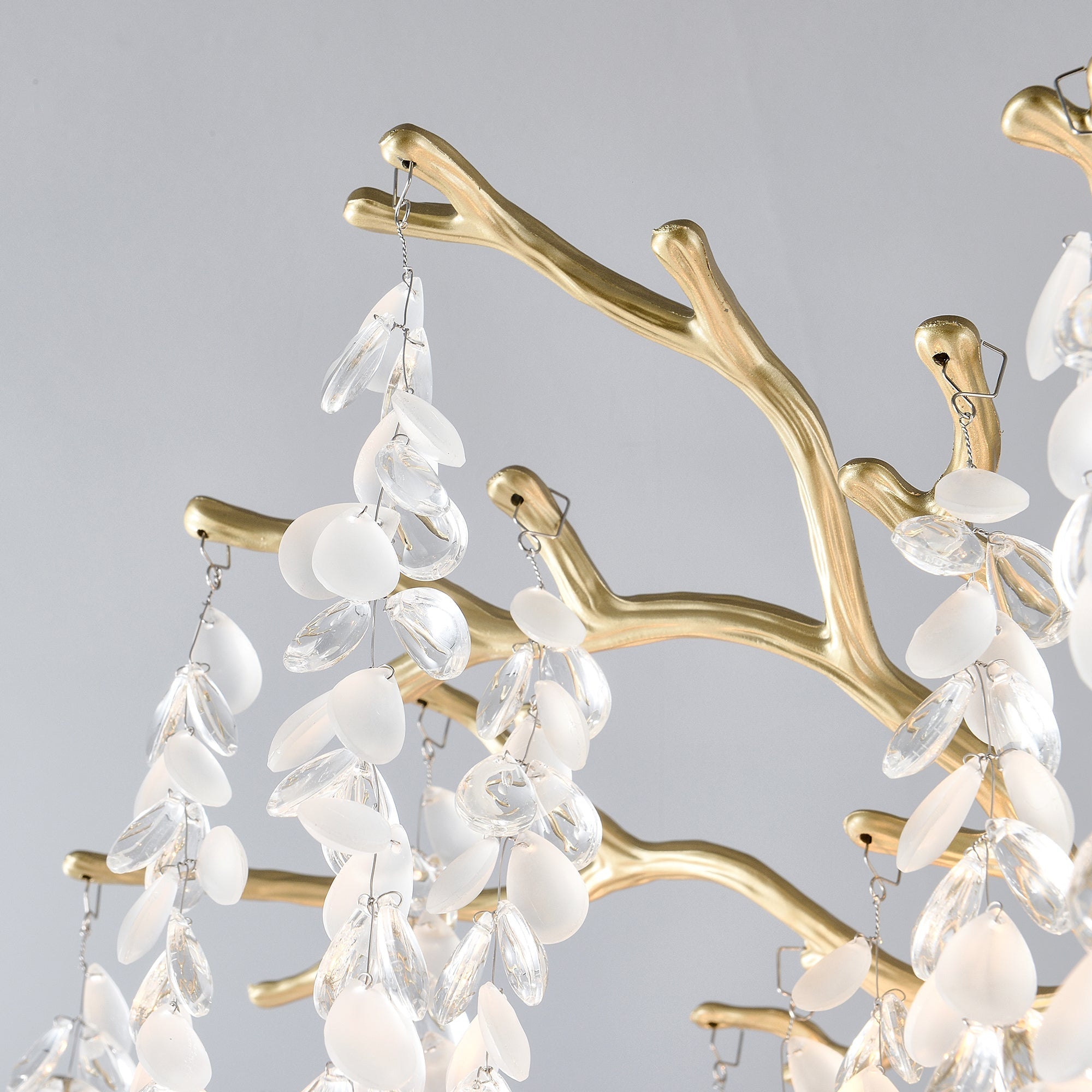 6-Light Chandelier Crystal Ceiling Lamp in Gold
