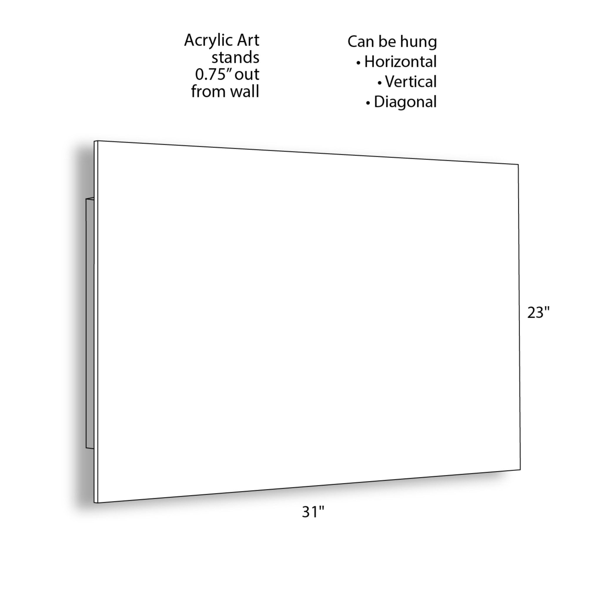Lily X Ray Floral Floating Acrylic Art by The Creative Bunch Studio