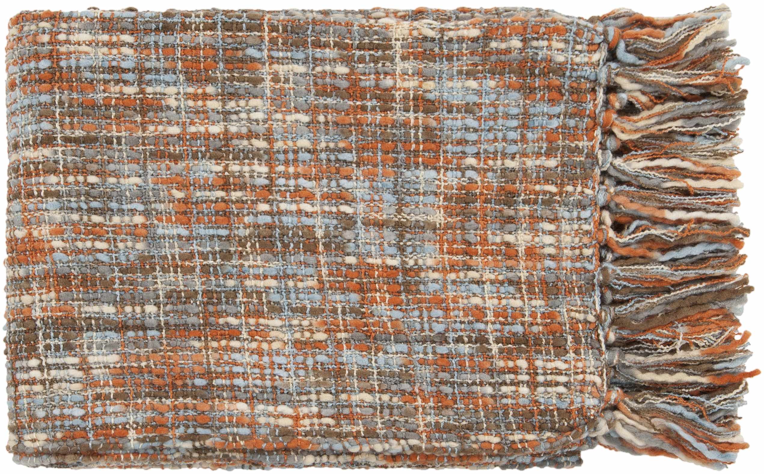 Changling Burnt Orange Throw Blanket-0