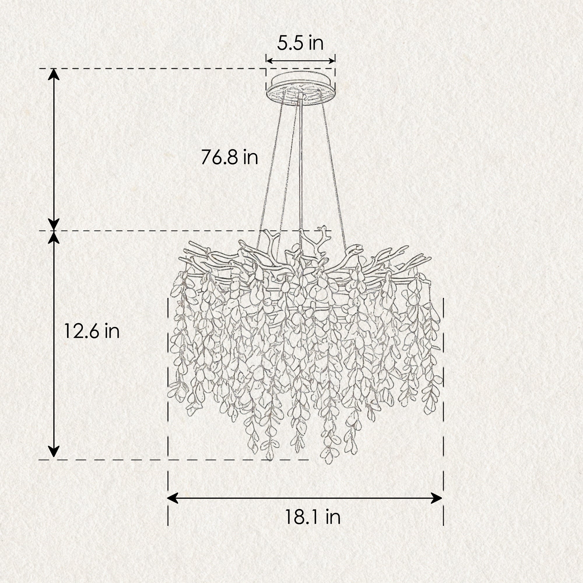 6-Light Chandelier Crystal Ceiling Lamp in Gold