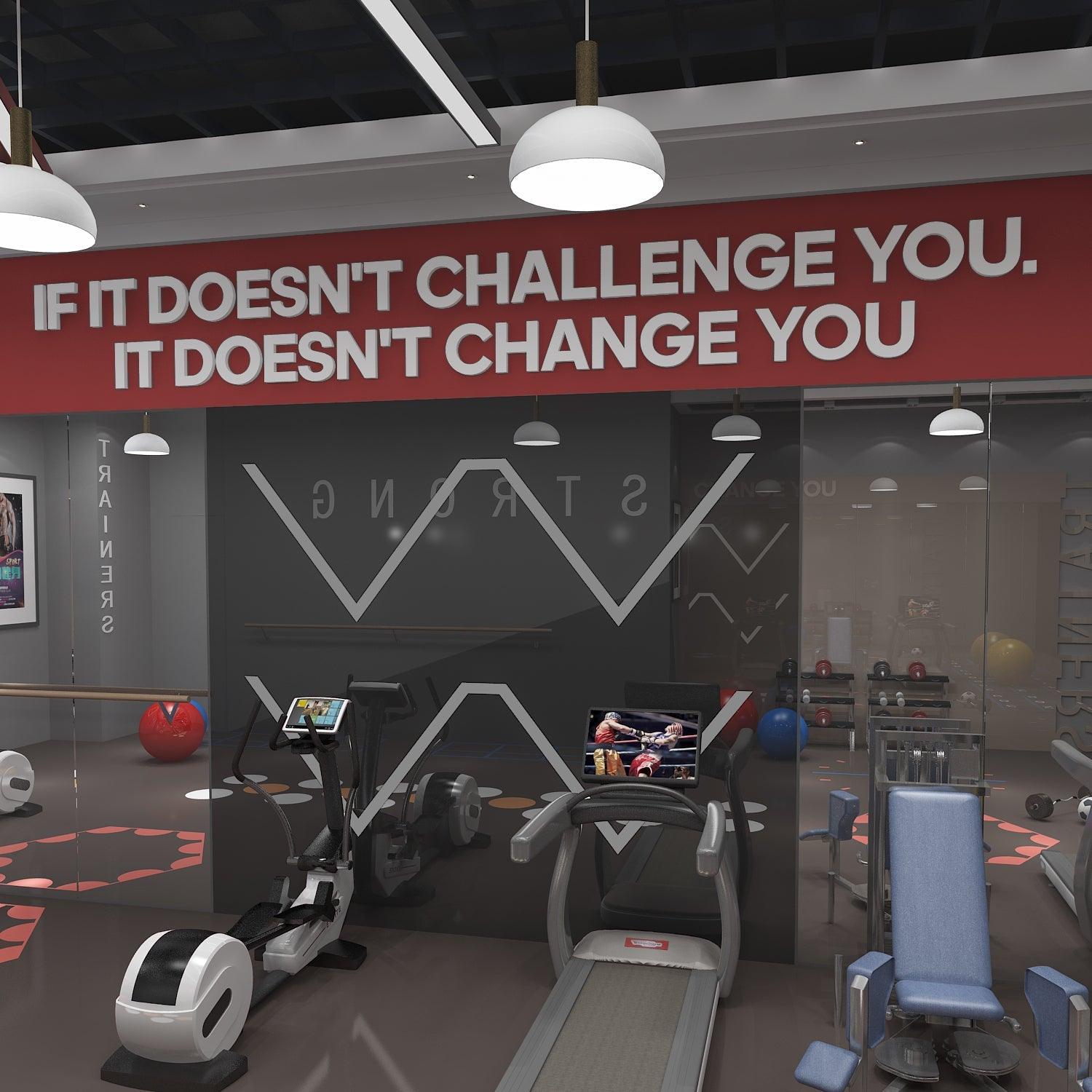 If it doesnt challenge you 3D Gym Decor - PRHOMZ