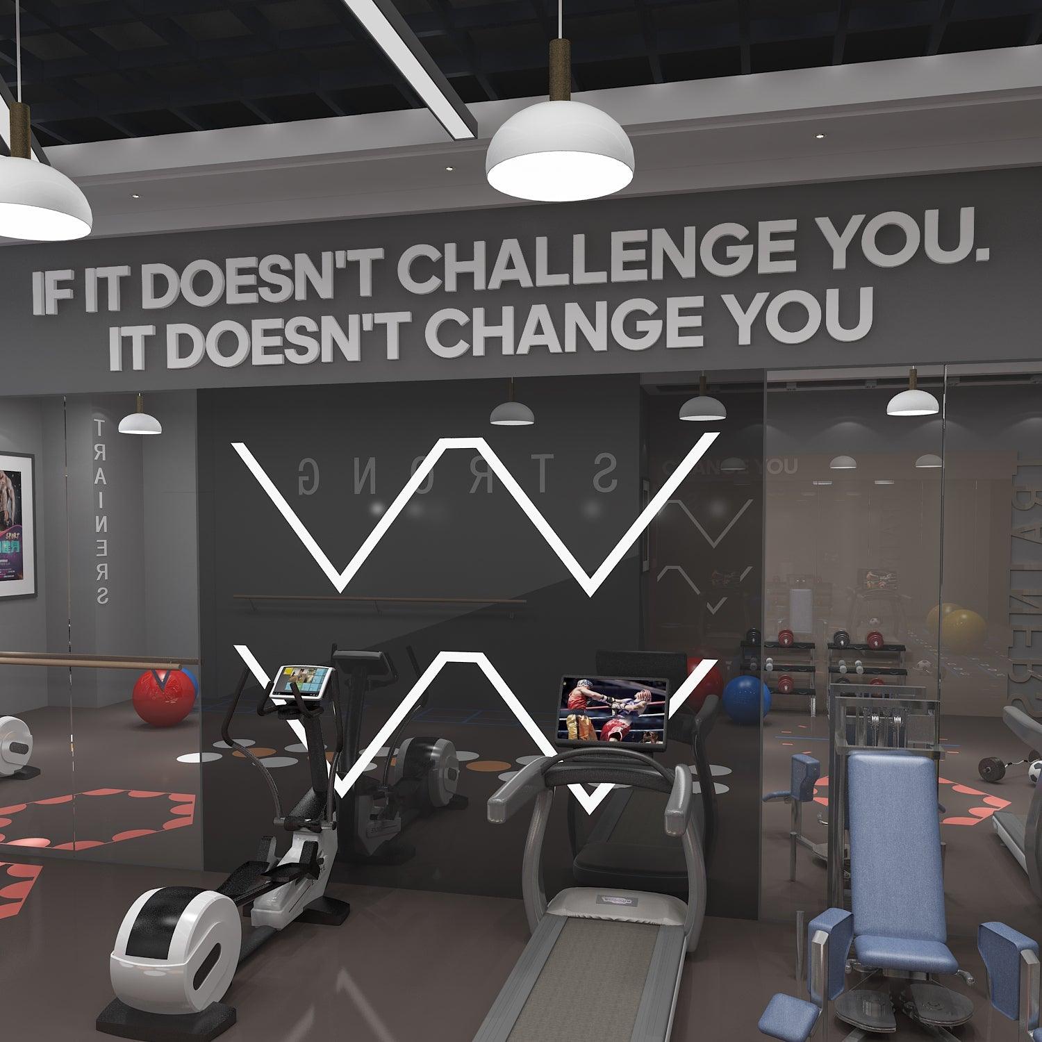 If it doesnt challenge you 3D Gym Decor - PRHOMZ