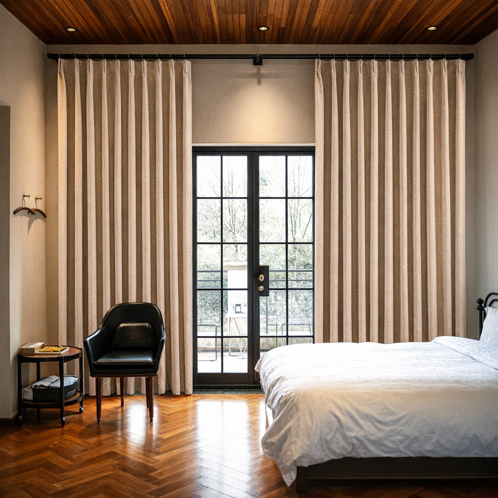 Elowen Embroidered-Pattern Blackout Curtain-1