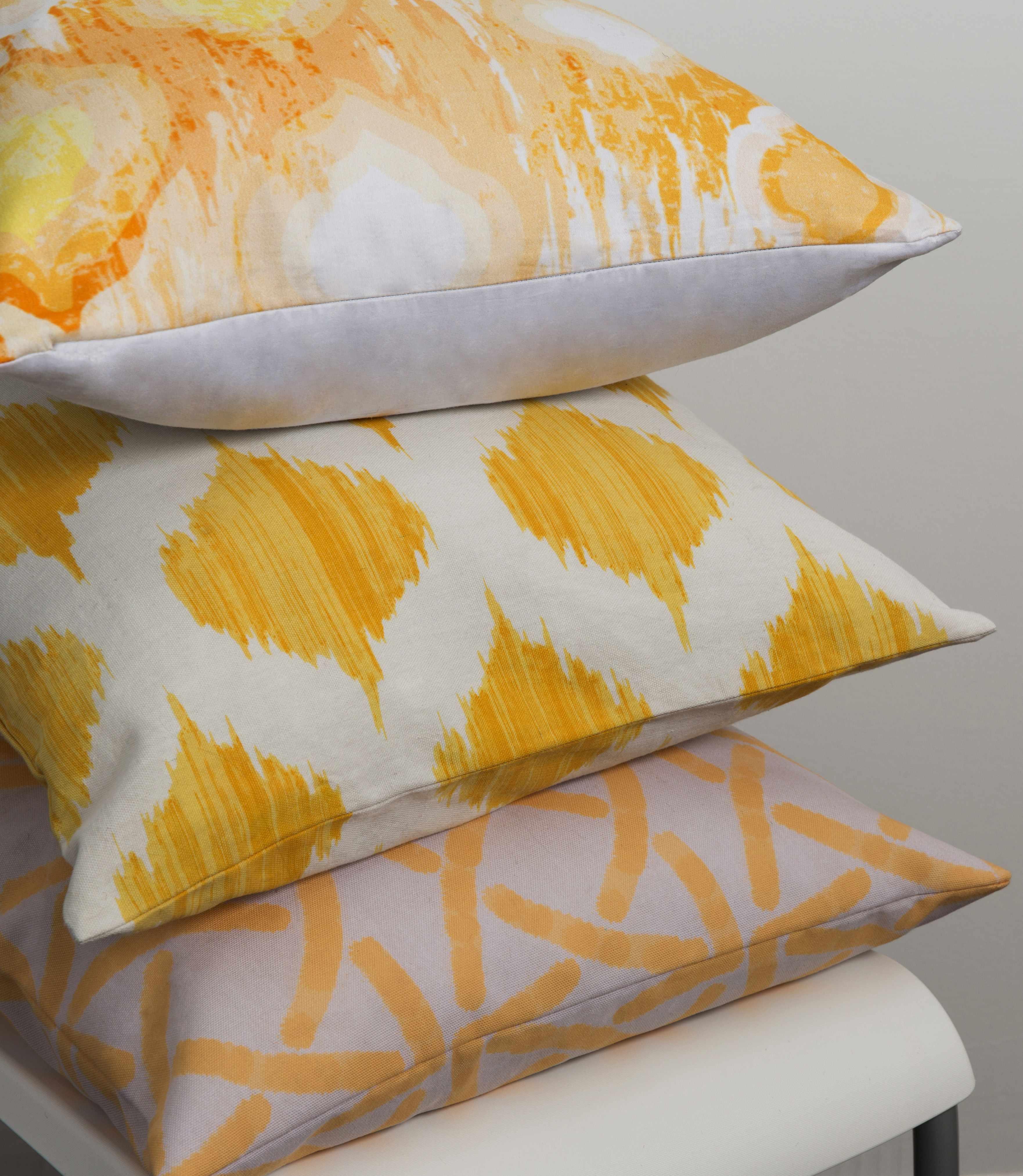 Bryant Yellow Ikat Throw Pillow - Clearance - PRHOMZ