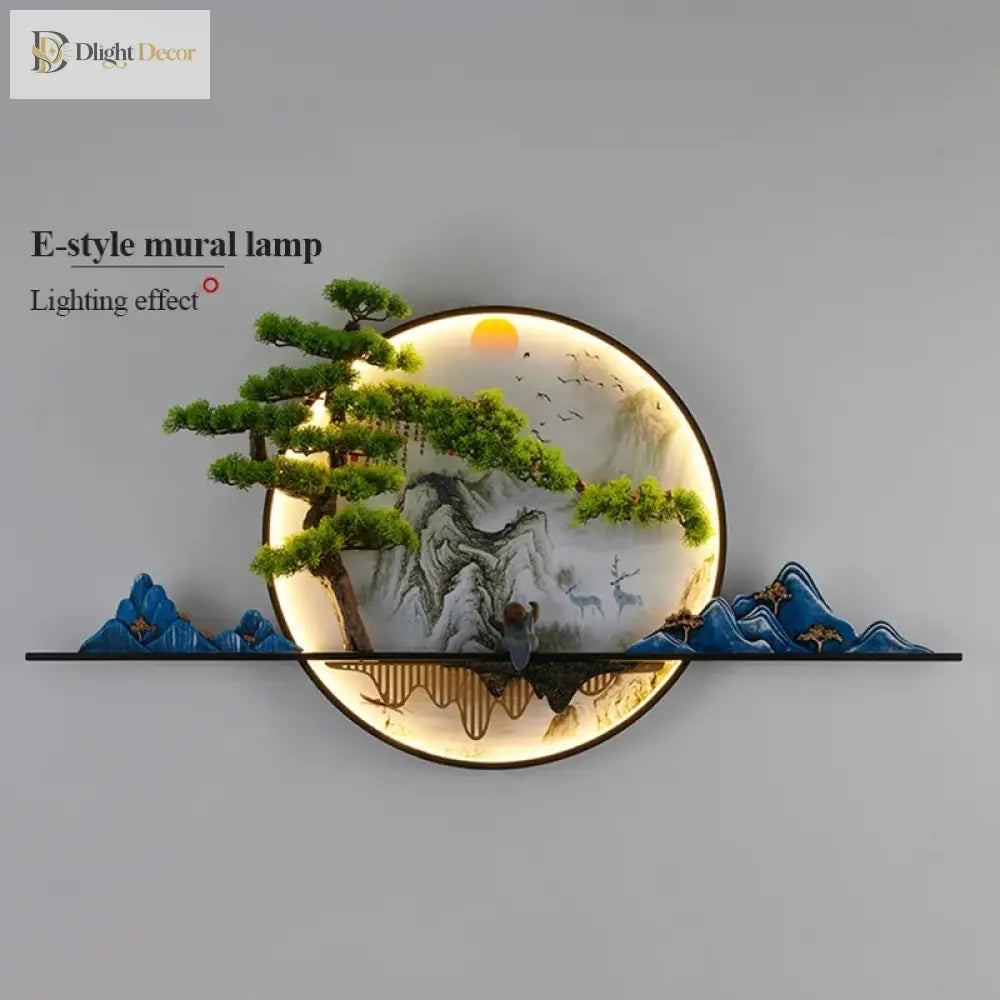 Chinese LED Wall Art Light | Modern Interior Home Lighting