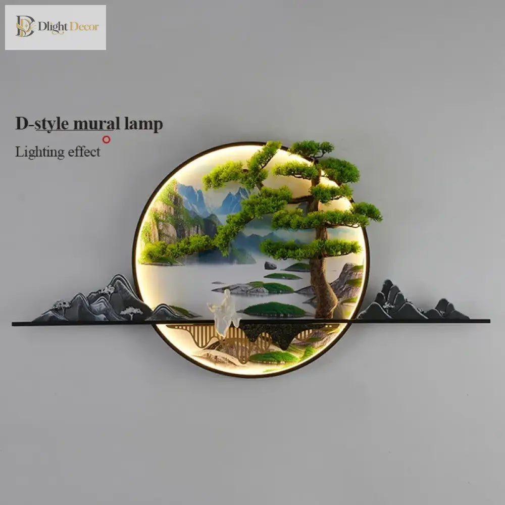 Chinese LED Wall Art Light | Modern Interior Home Lighting