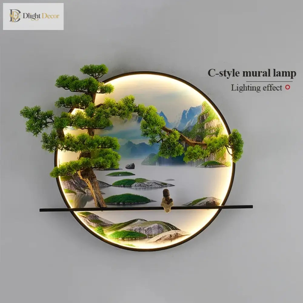 Chinese LED Wall Art Light | Modern Interior Home Lighting
