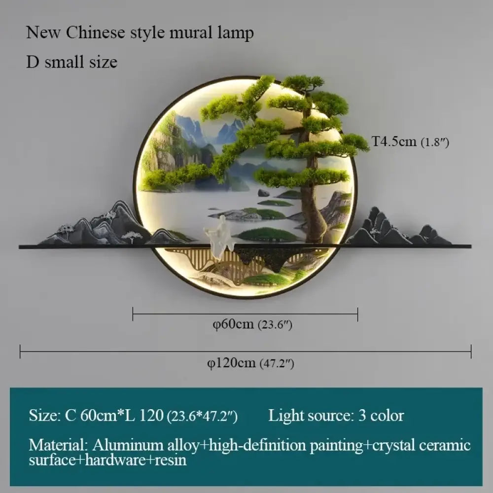 Chinese LED Wall Art Light | Modern Interior Home Lighting