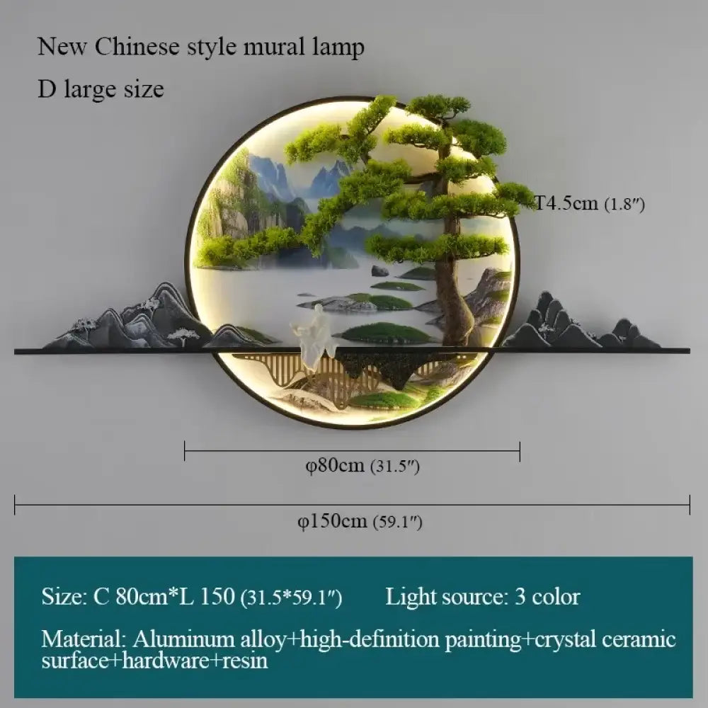 Chinese LED Wall Art Light | Modern Interior Home Lighting