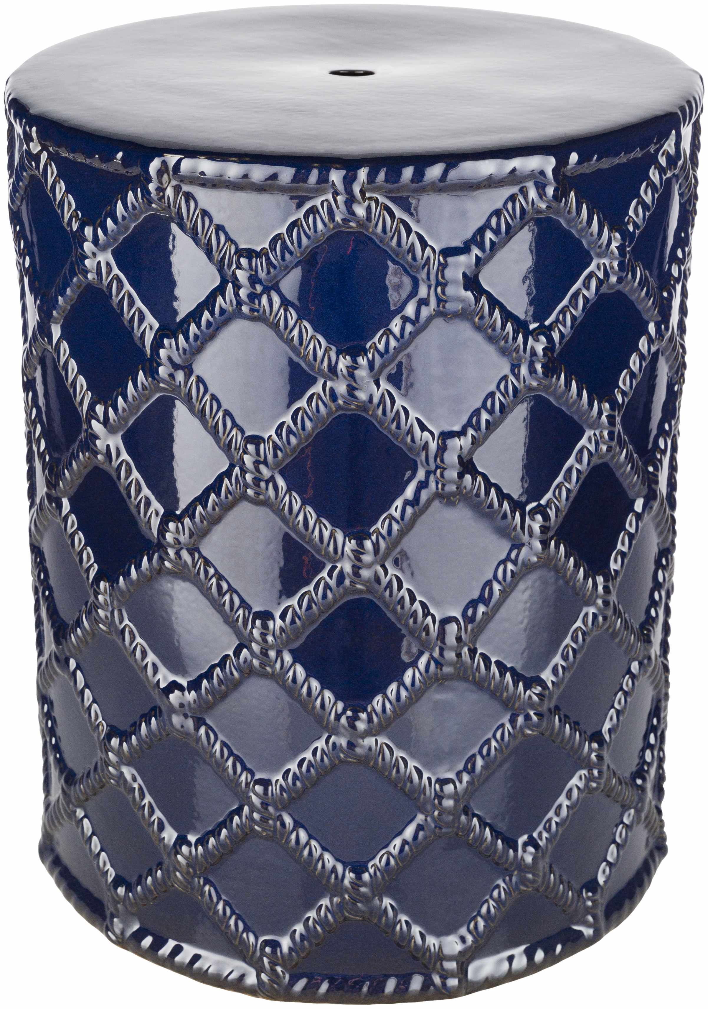 Navy Navy Ceramic Stool Table-1