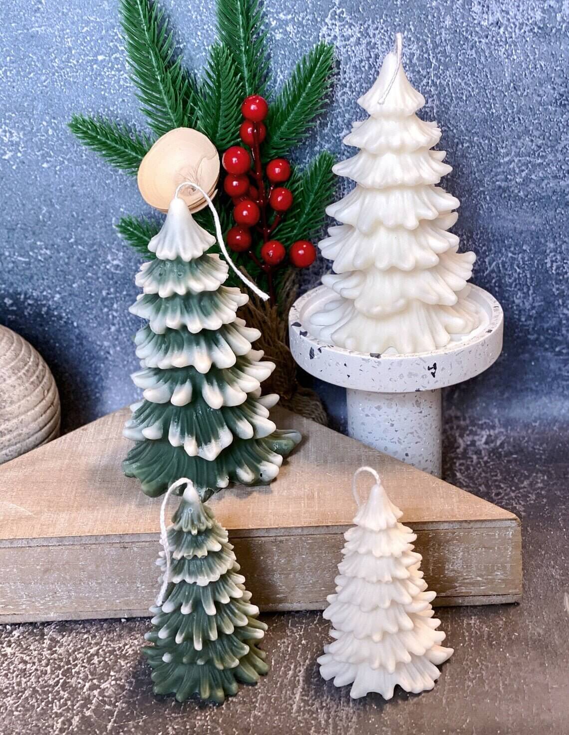 Christmas Tree Cedar Candles | Holiday Decor