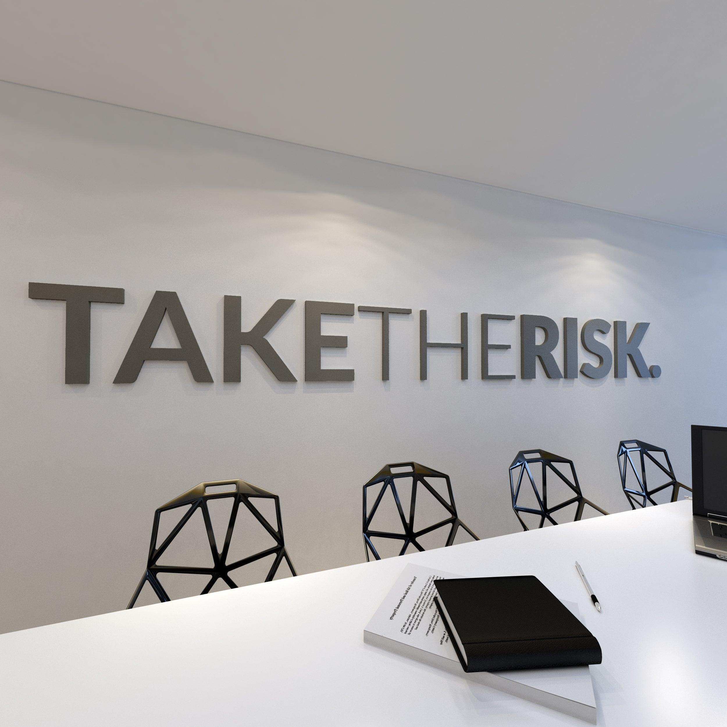 Take the Risk 3D Office Wall Decor - PRHOMZ