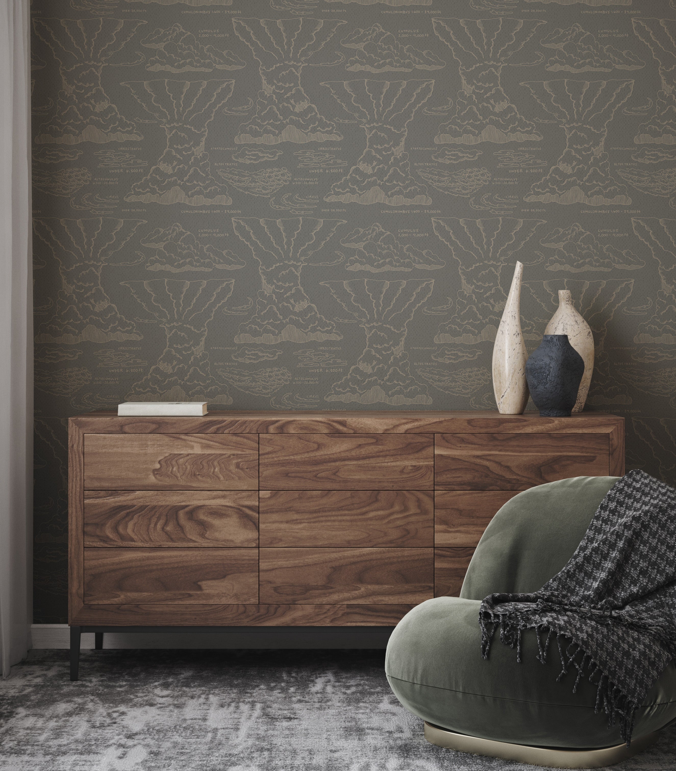 Cirrus Wallpaper by Seedpod Design