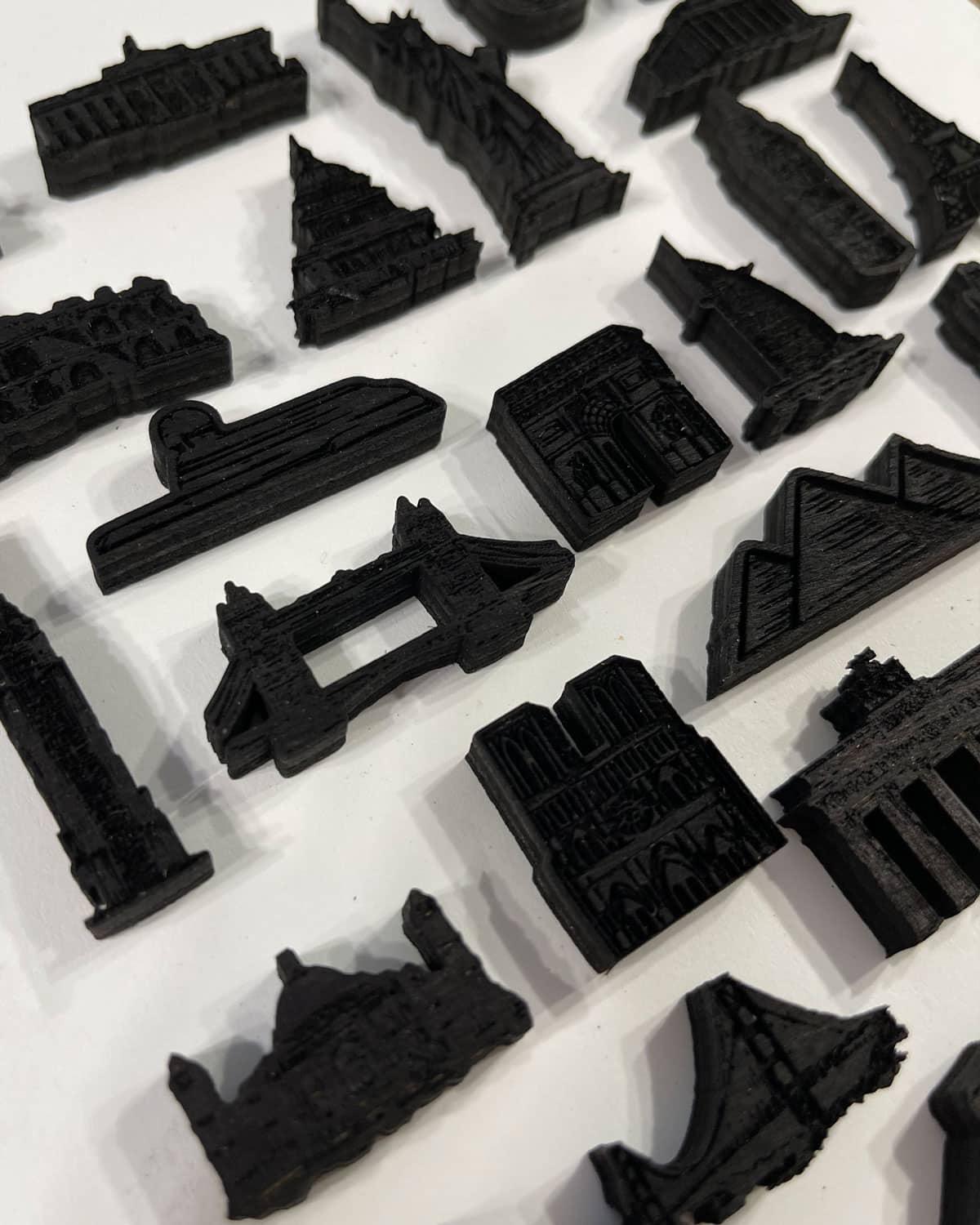 City symbols for the wooden World Map - PRHOMZ