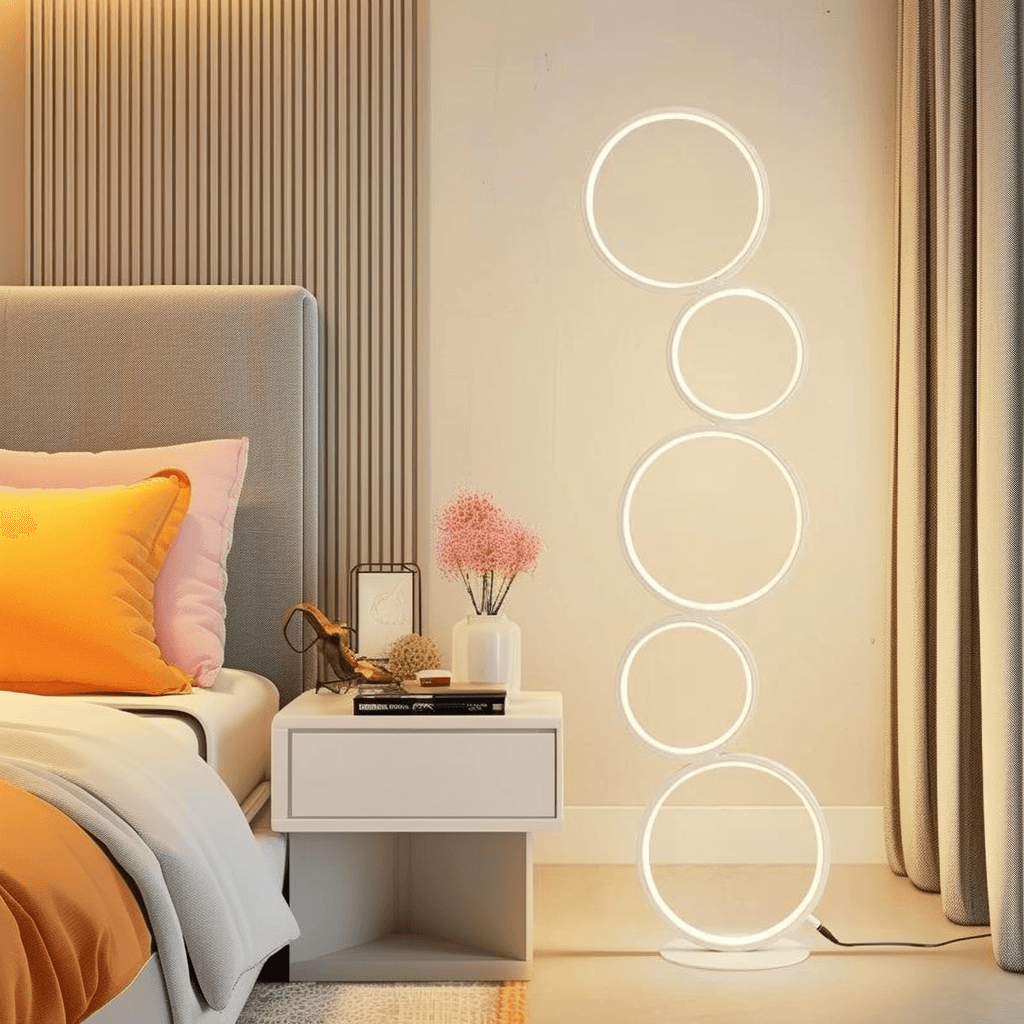 RGB Minimalist Circular Floor Lamp-4