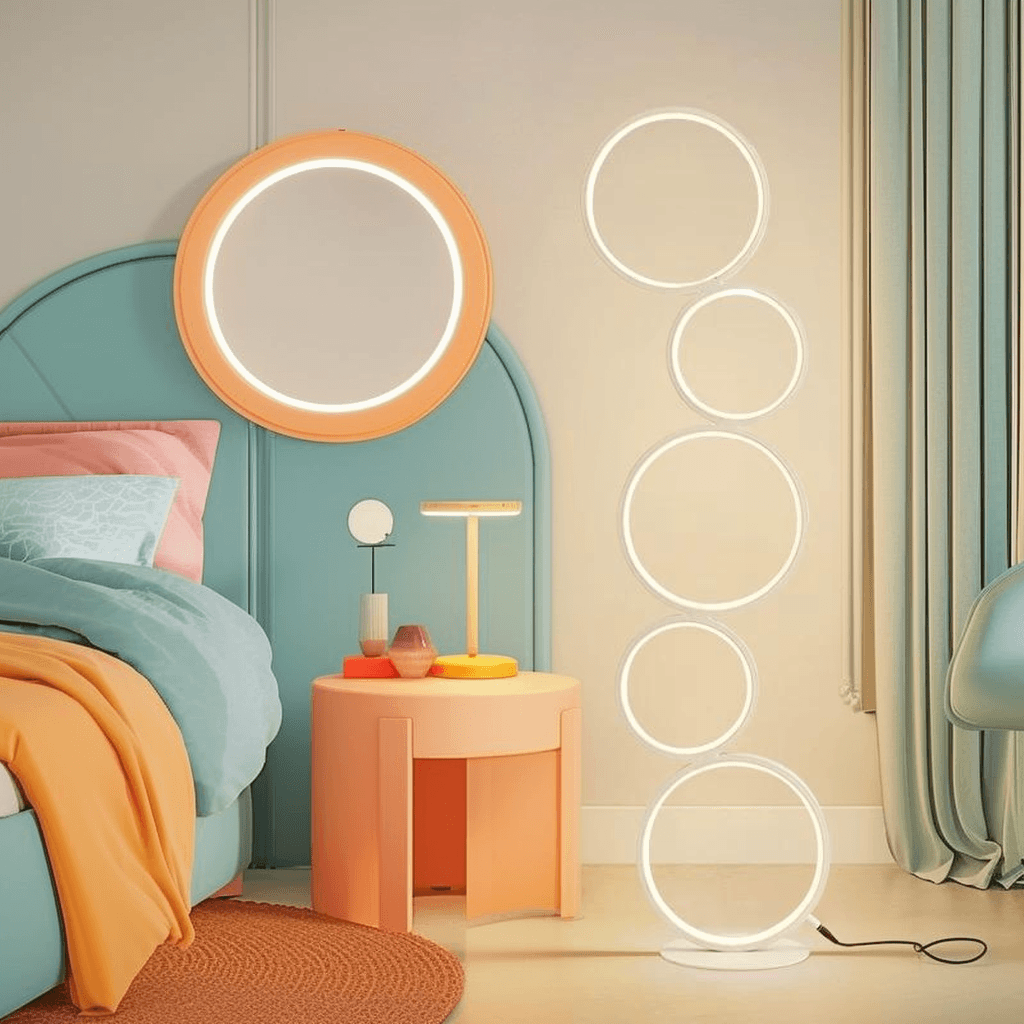 RGB Minimalist Circular Floor Lamp-0