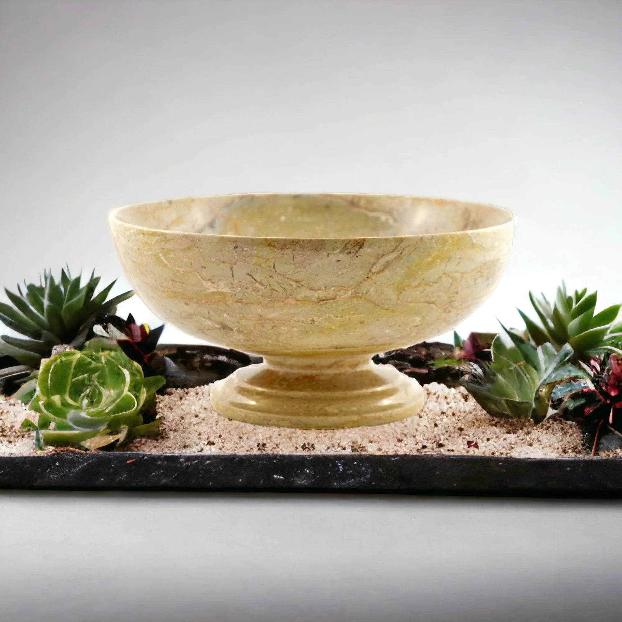 Classic Fruit Bowl in Sahara Beige Marble