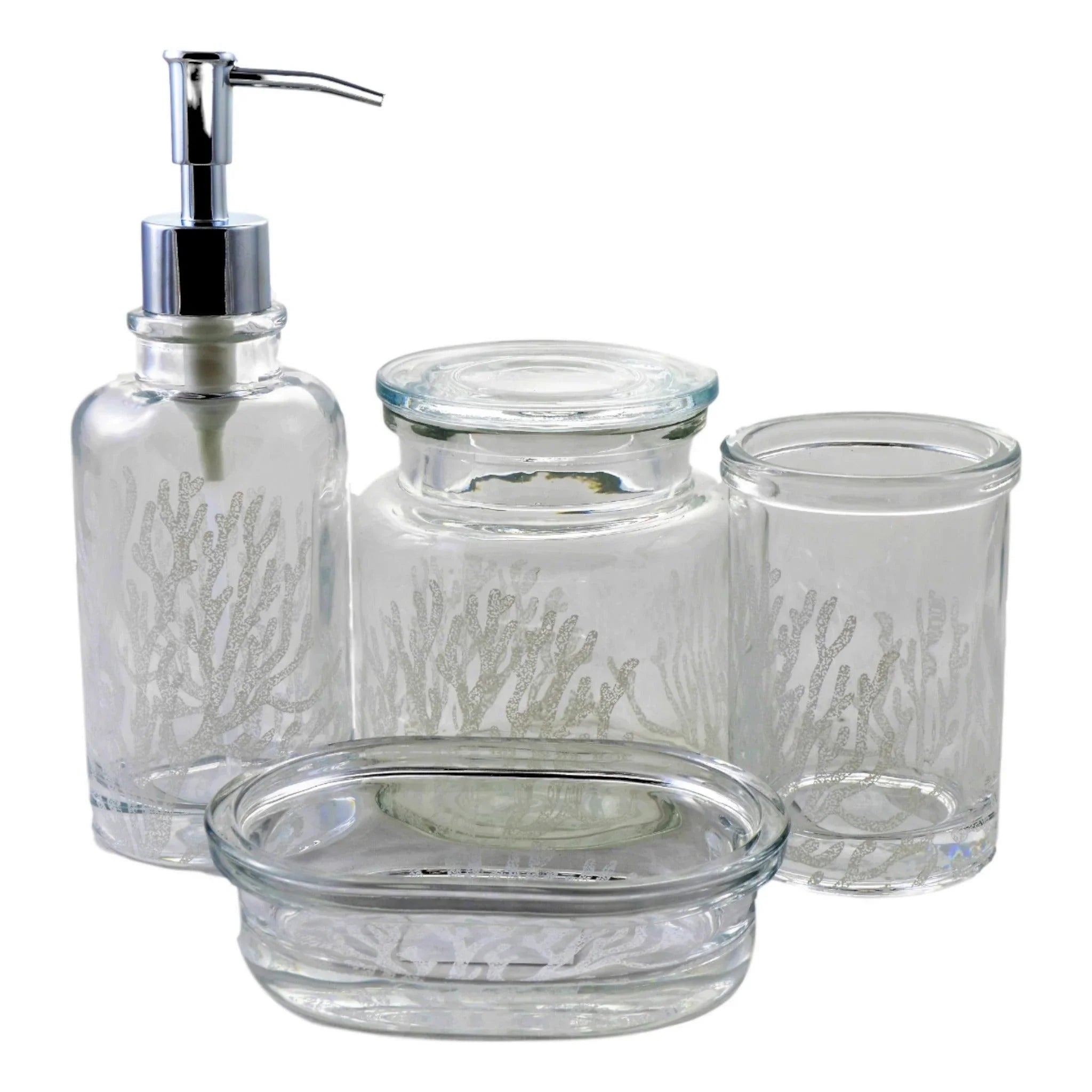 Clear 4-Piece Bathroom Accessory Set | Arctic Collection