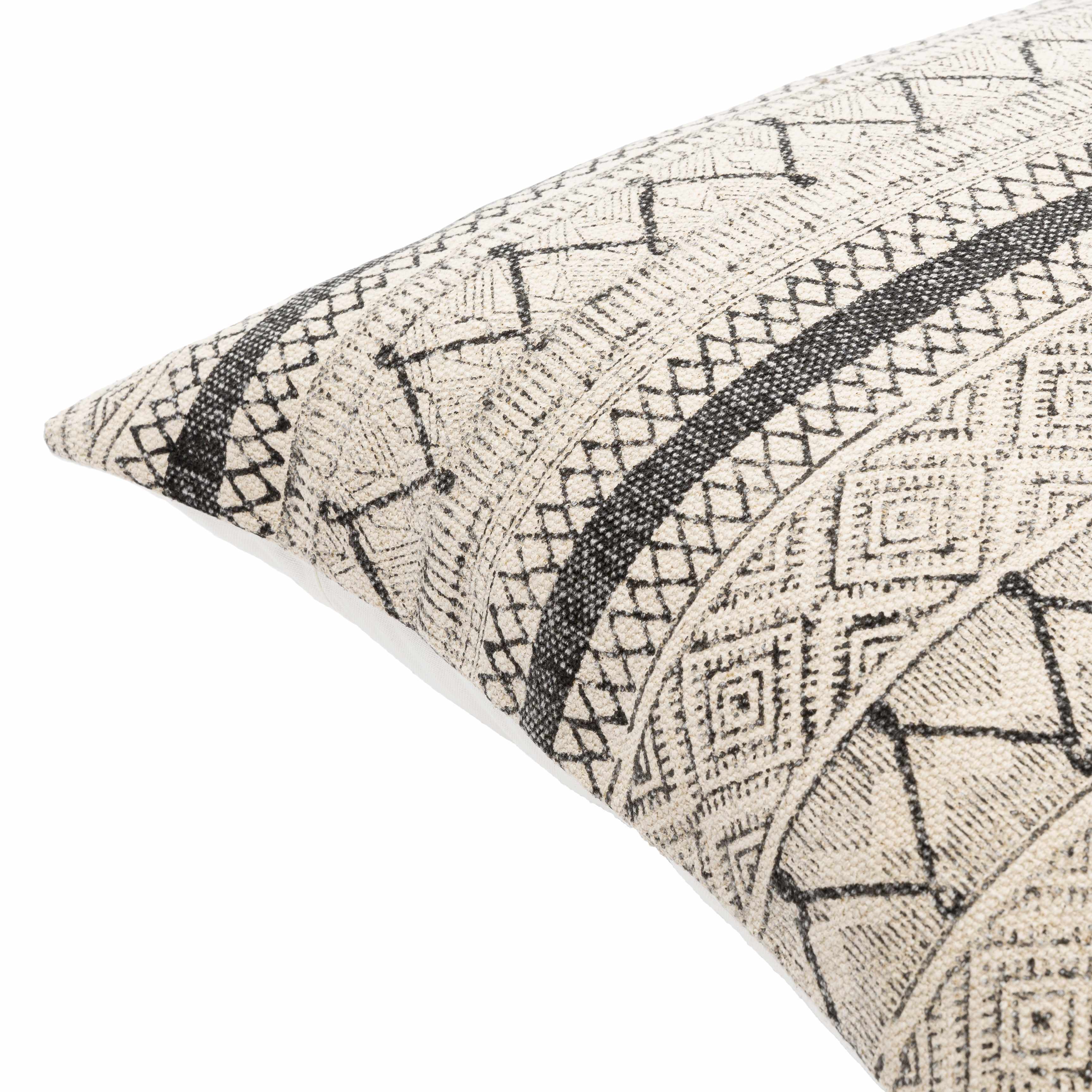 Calliope Monochrome Patterned Throw Pillow-1