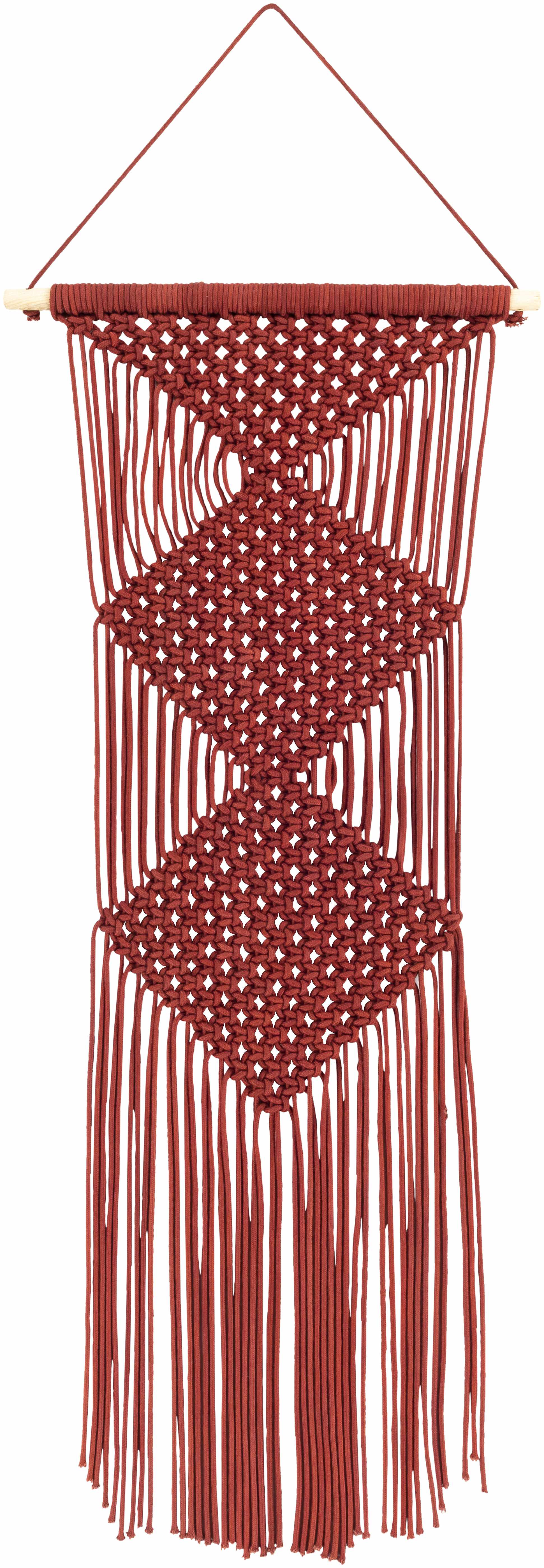 Columbio Rust Macramé Wall Hanging Decor-0