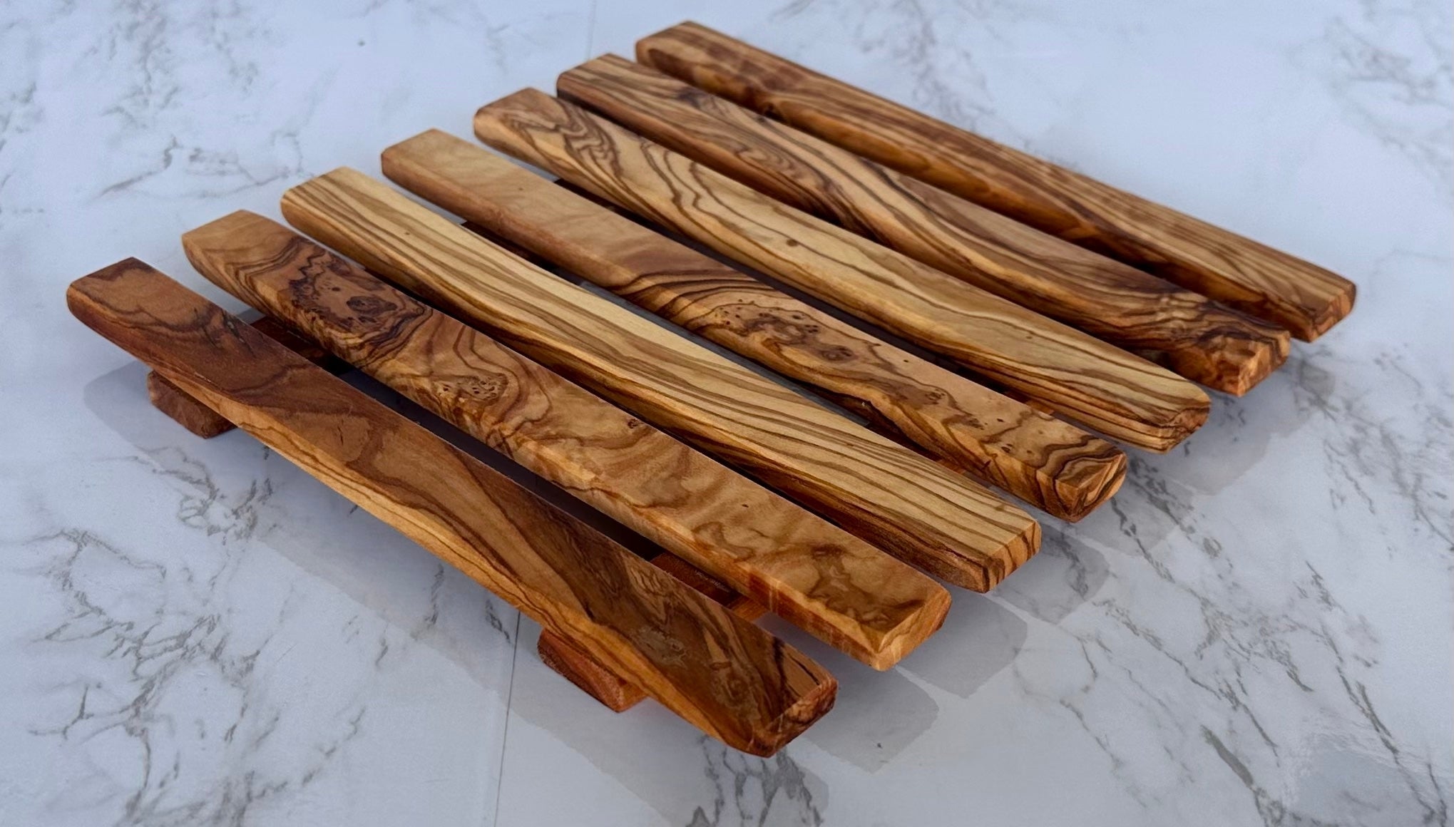 Olive Wood Pan Coaster Trivet