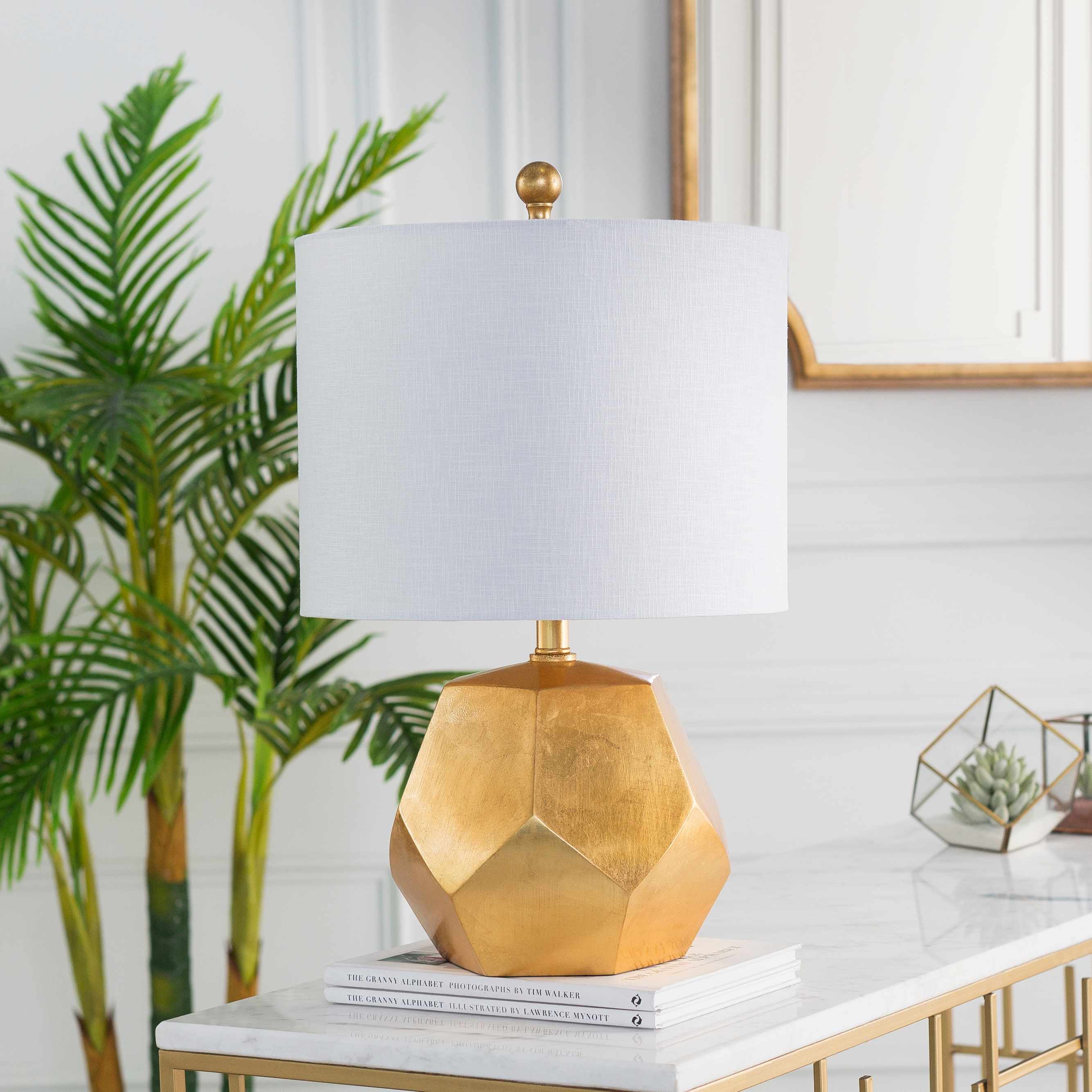 Coleford Gold Geometric Table Lamp-0