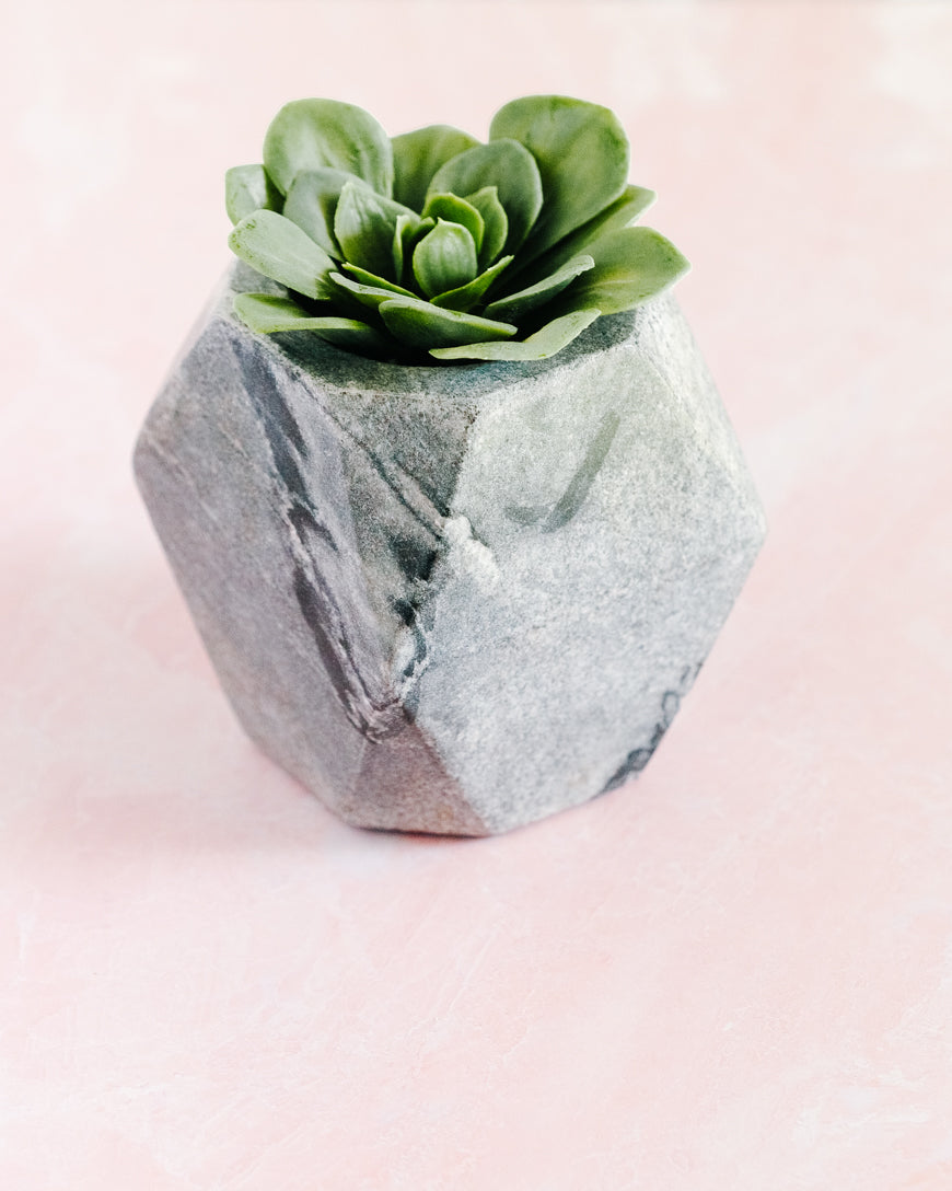Geo Marble Planter-1