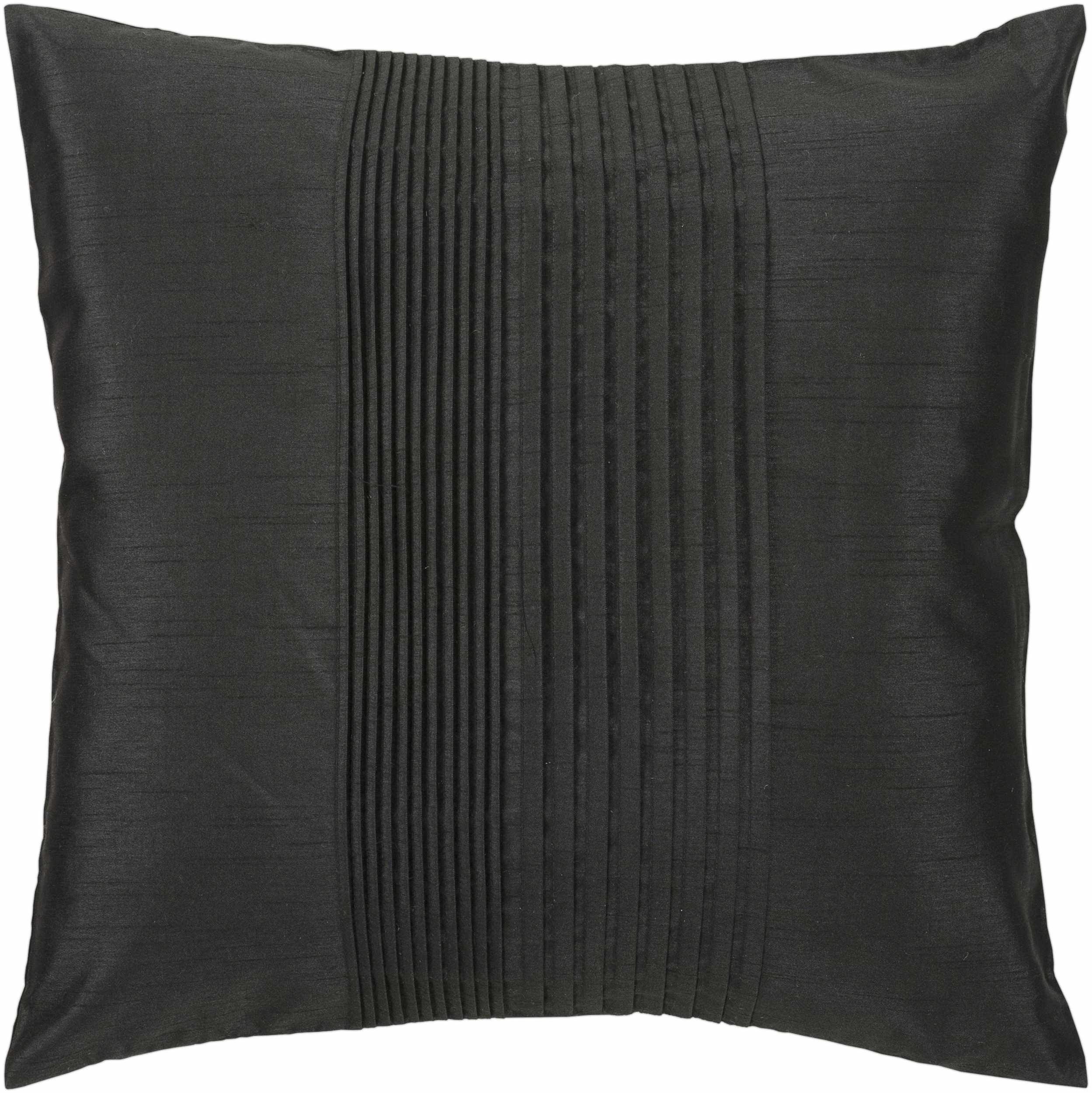 Compton Black Square Throw Pillow-0