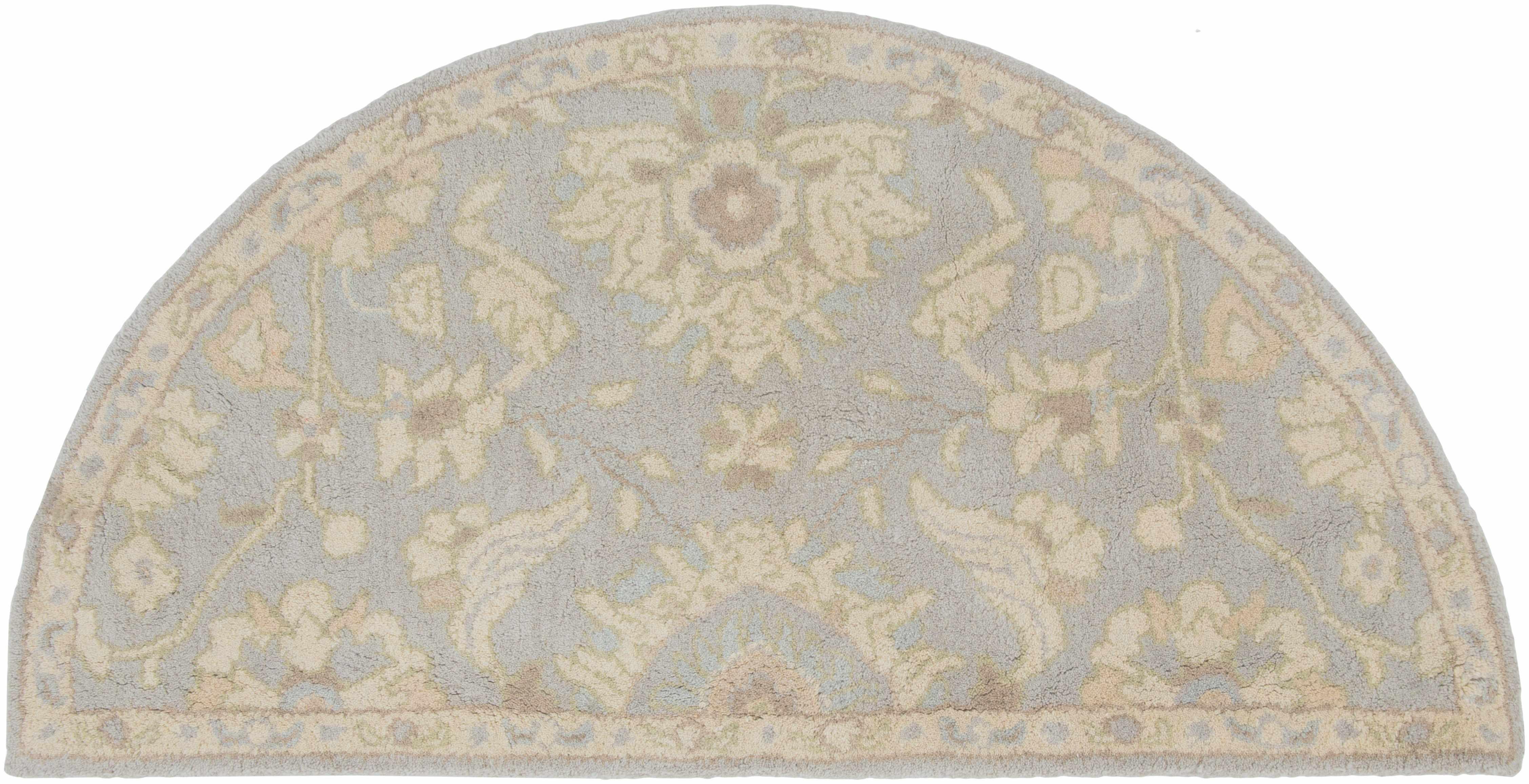 Copen Beige Floral Wool Rug - PRHOMZ
