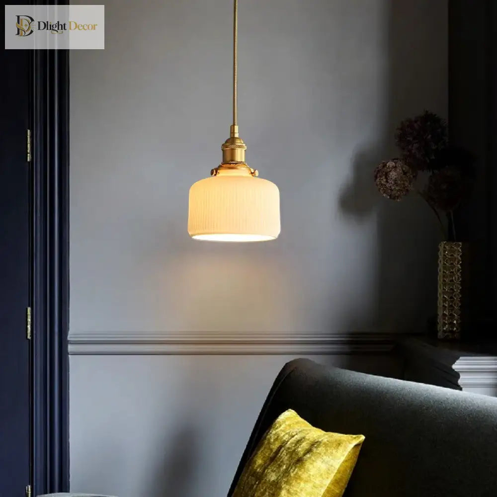 Copper Ceramic Chandelier | Bedroom & Bedside Lighting