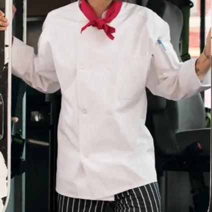 Classic Twill Mens Chef Coat 8 Buttons 2 PK - PRHOMZ