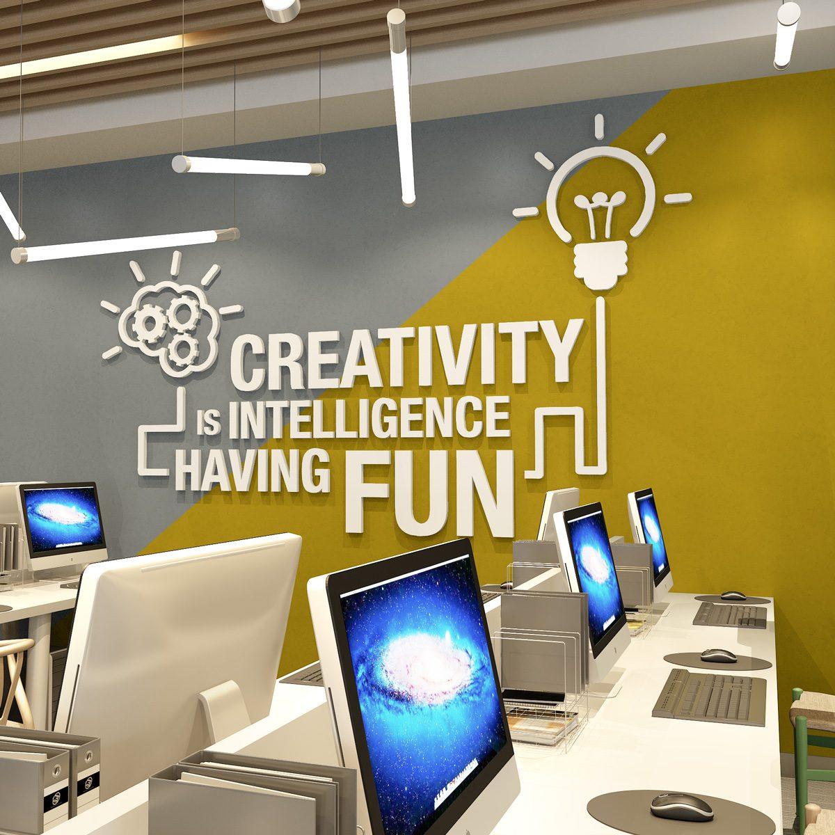 Intelligence Having Fun 3D Office Wall Decor - PRHOMZ