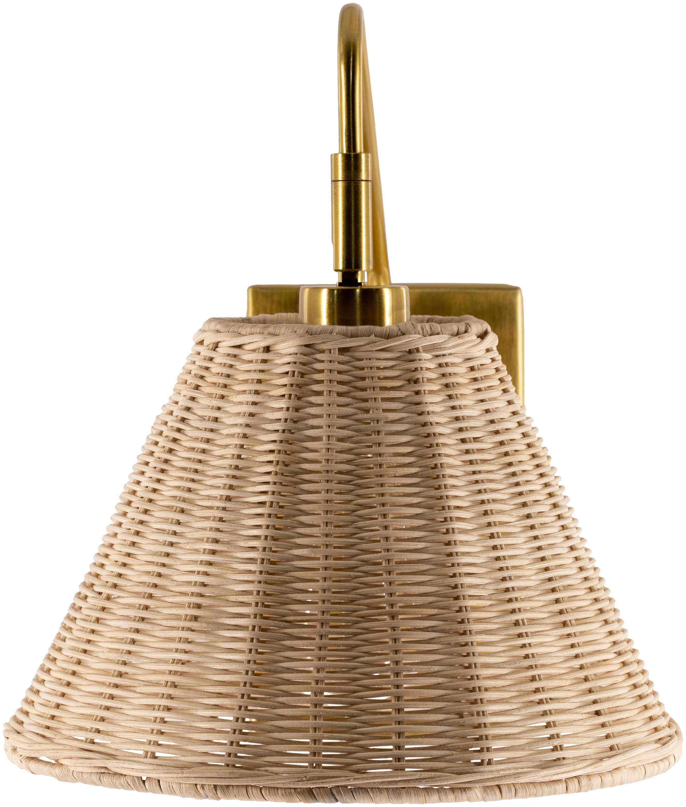 Gabas Gold Iron Rattan Wall Sconces - PRHOMZ