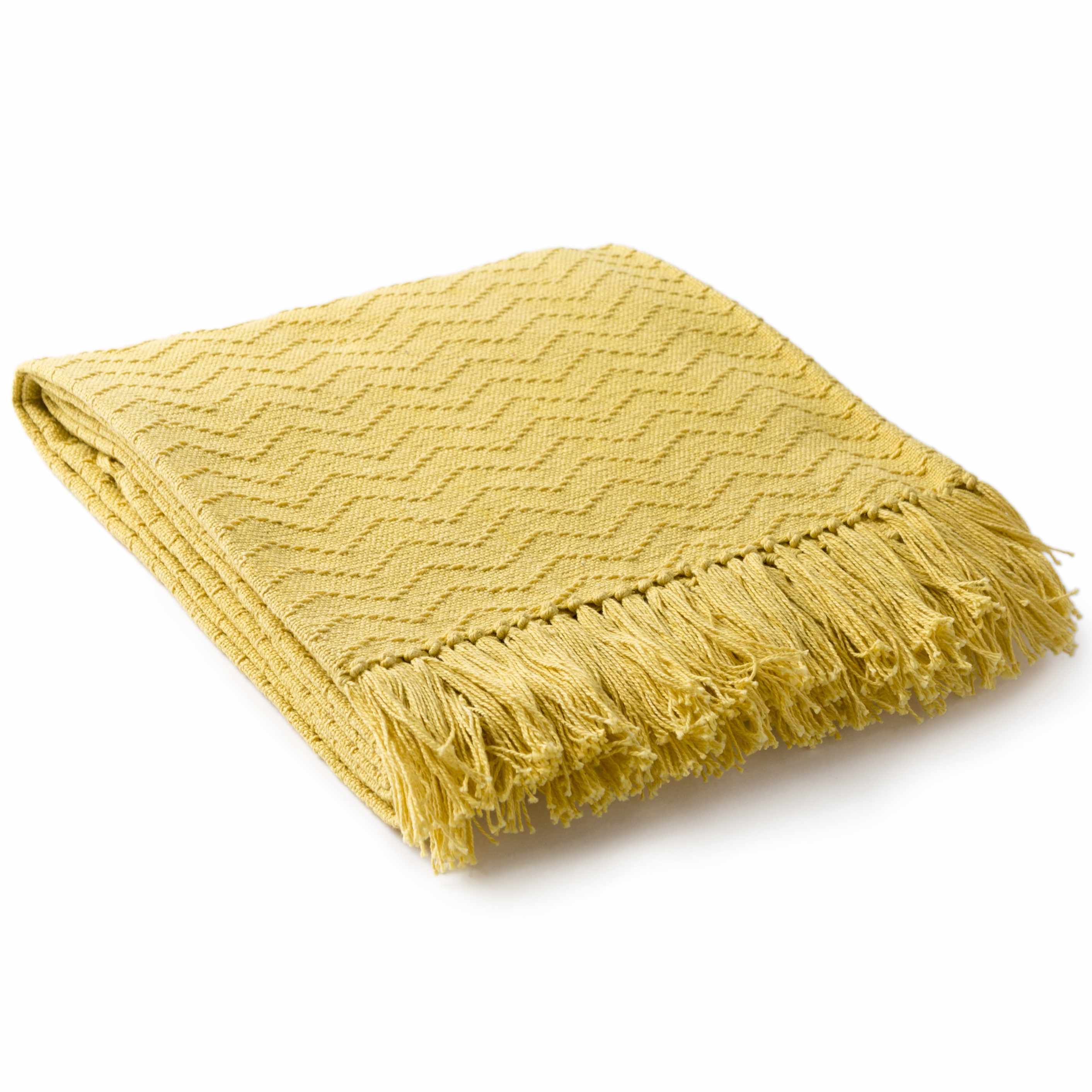 Chiconcuac Mustard Throw Blanket-1