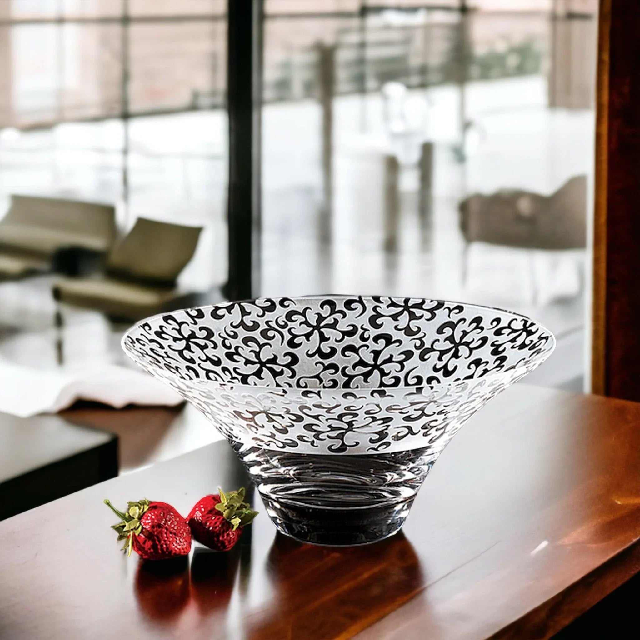 Crystal Centerpiece Bowl - 10 inch Nirvana Style