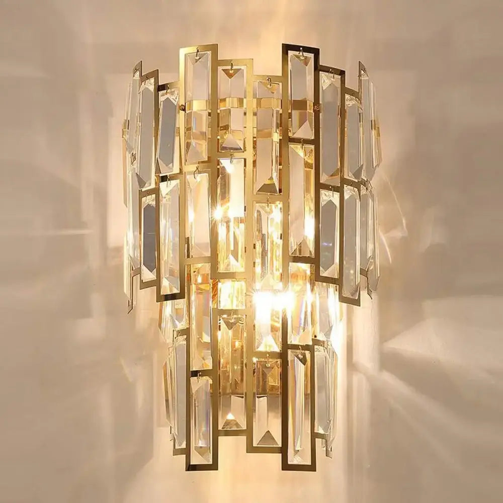 Crystal Gold Round Chandelier | Dining Room Lighting