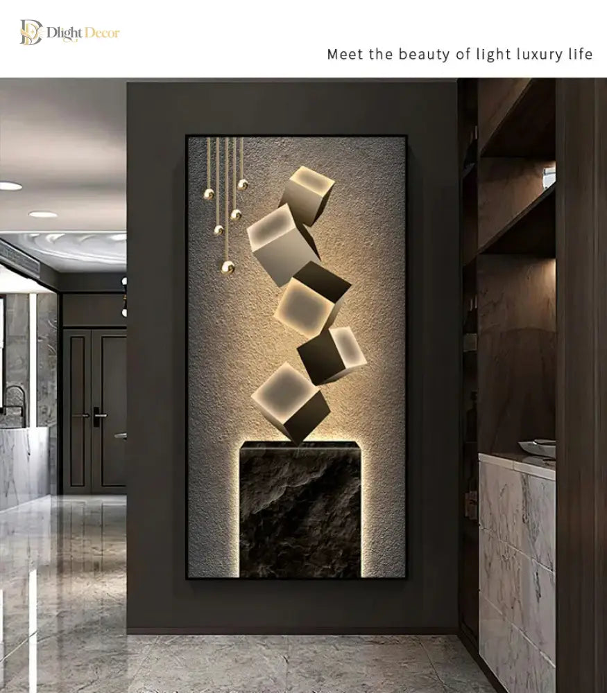 Crystal LED Wall Art Light | Modern Interior Home Lighting