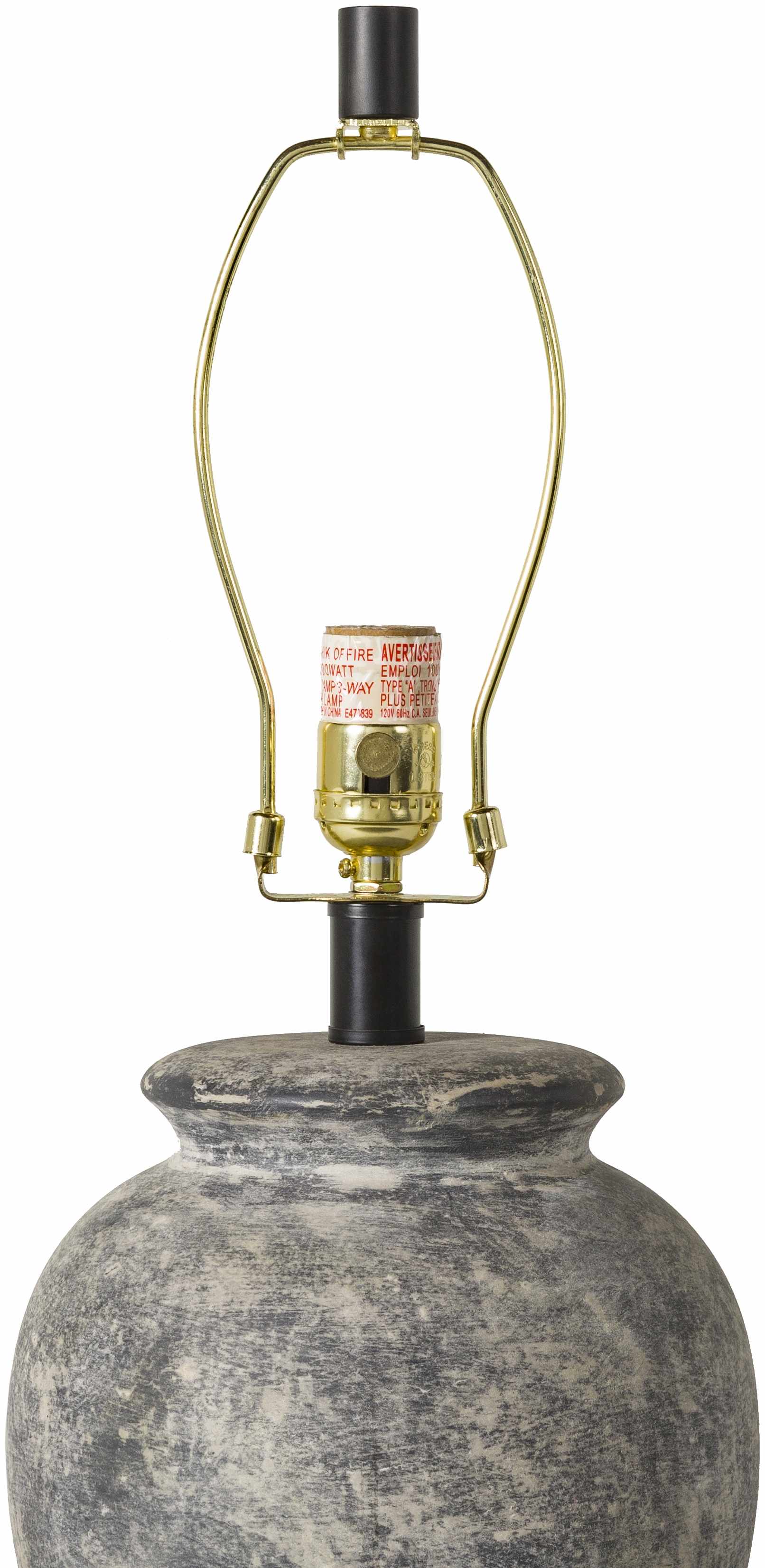 Cofrentes Traditional Gray & White Ceramic Table Lamp-4