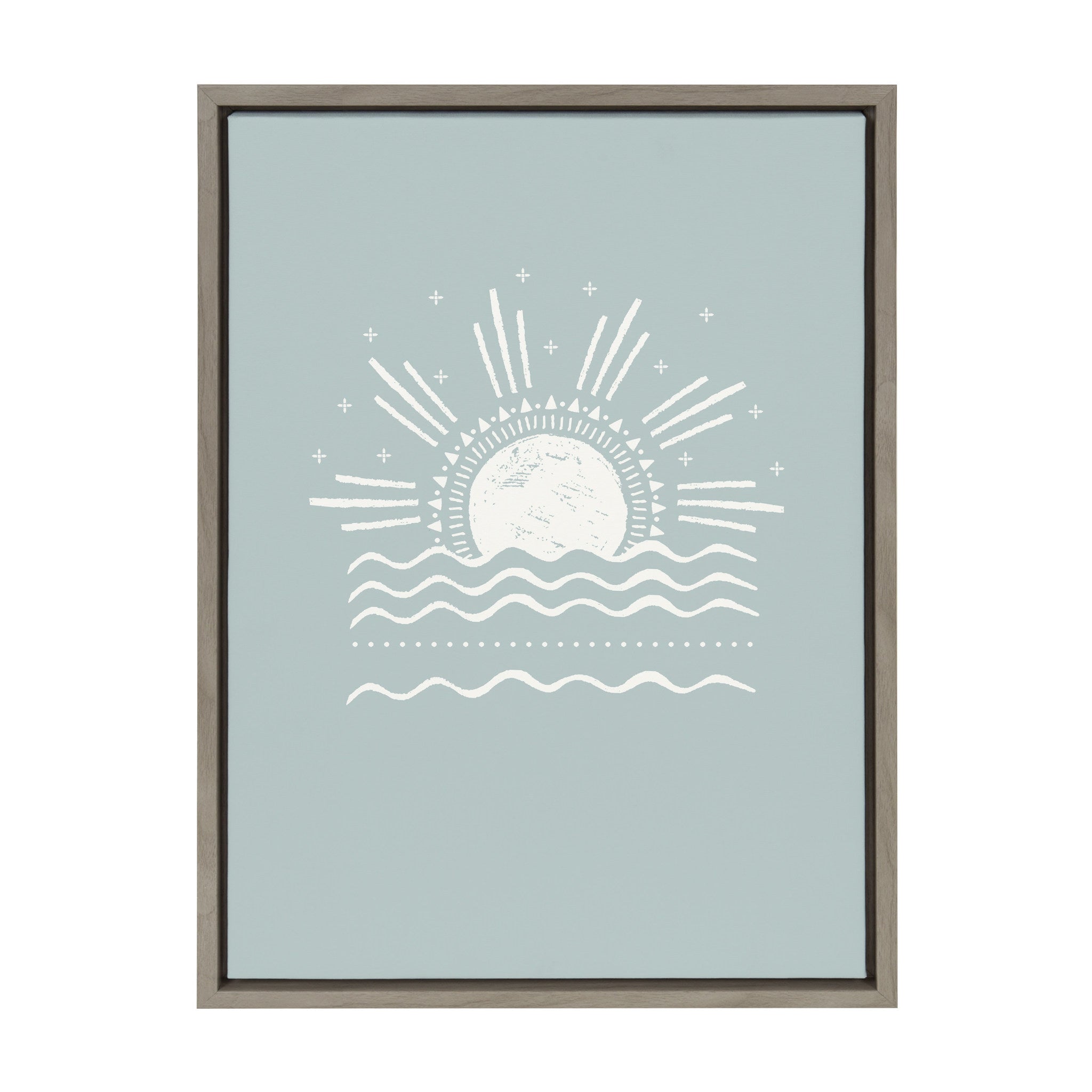 Sylvie Sun Beach Tropical Surf Framed Canvas by The Creative Bunch Studio