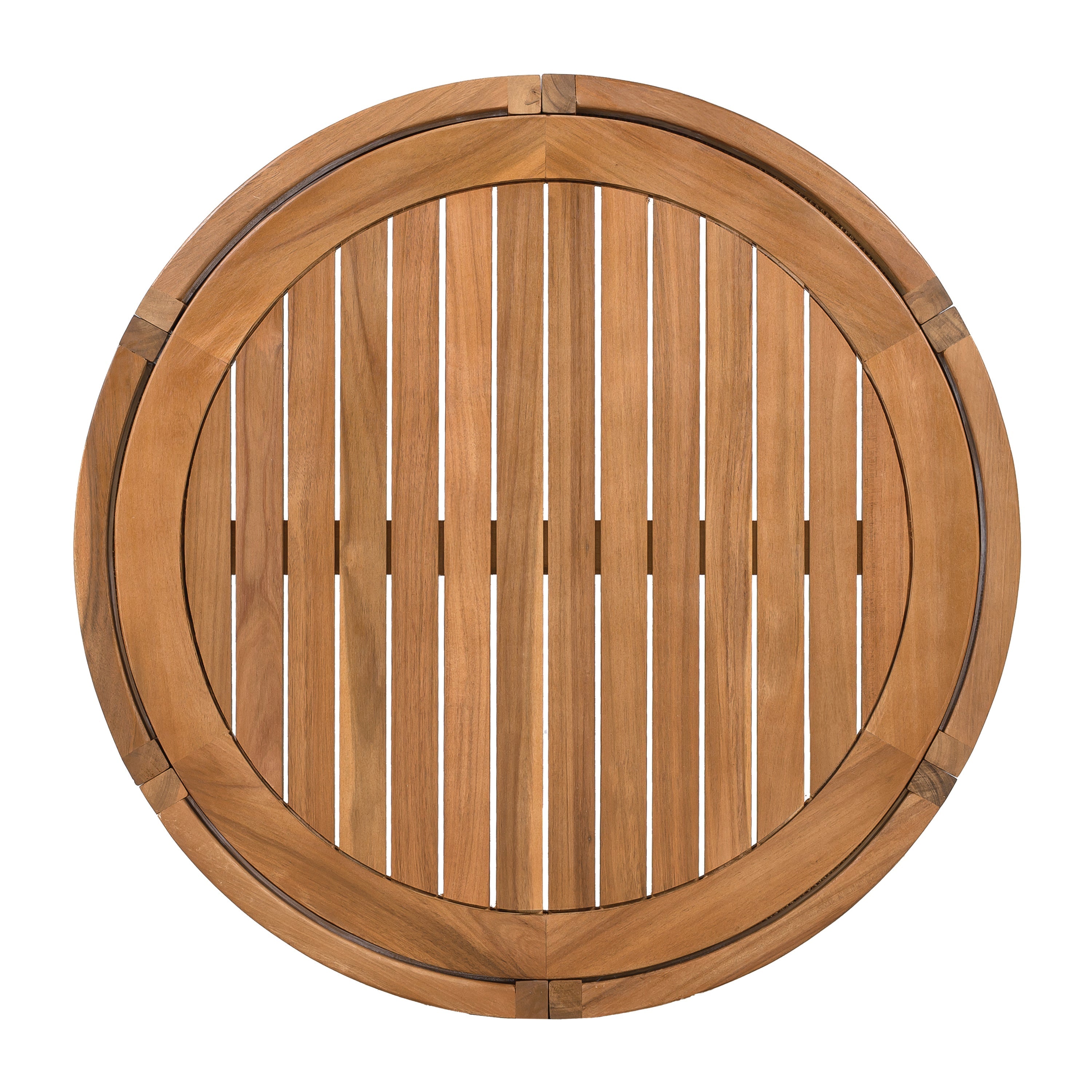 27.95" Acacia Wood Outdoor Coffee Table with Handwoven Rope Accent