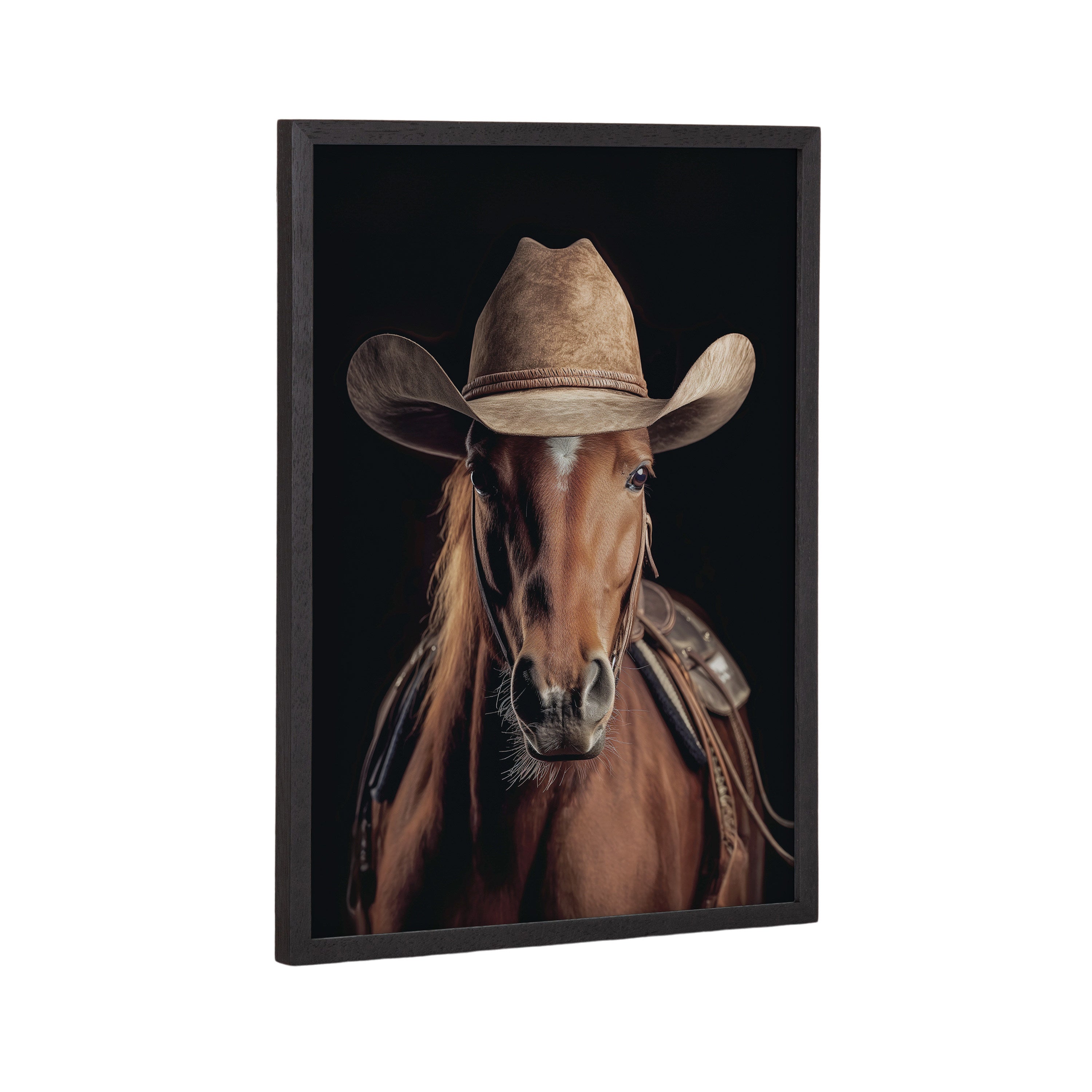 Gallery Horse Wearing a Western Cowboy Hat Print by The Creative Bunch Studio