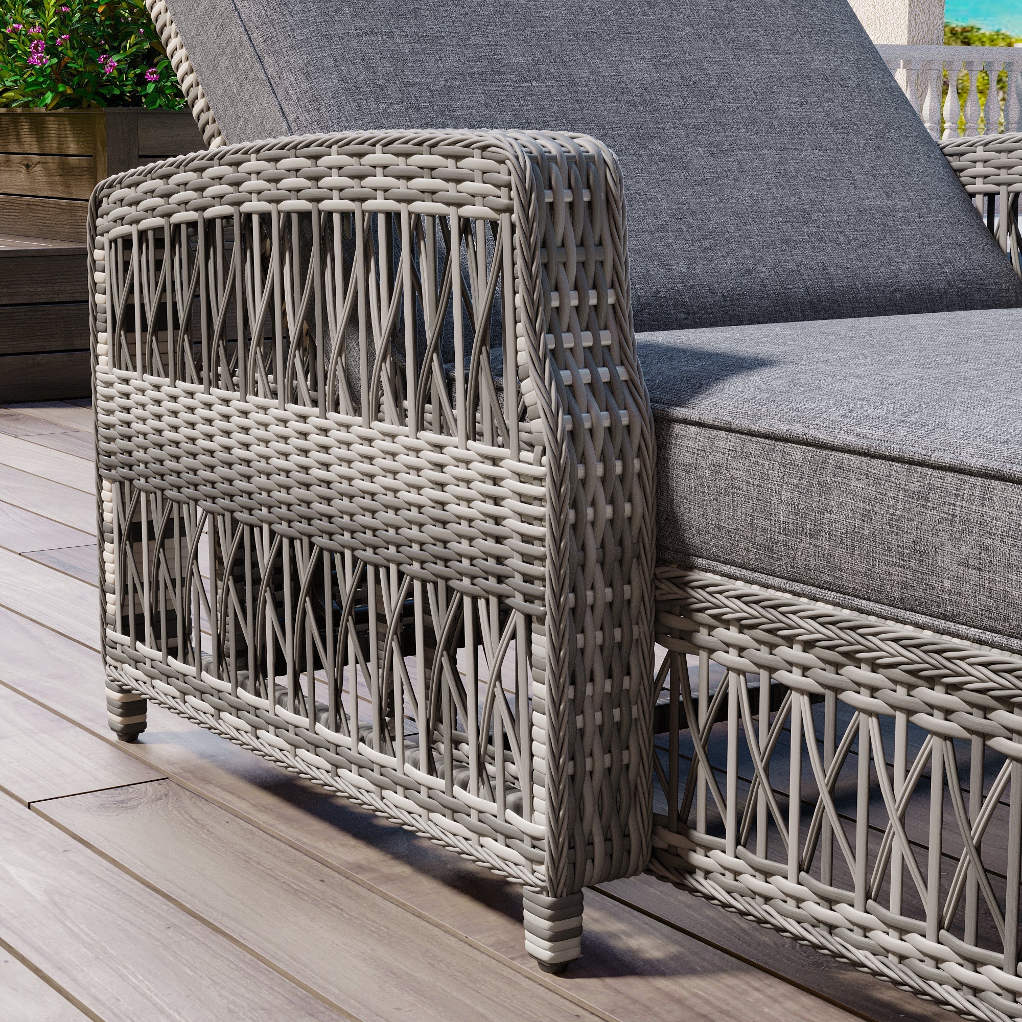 Go 2 Pieces Long Reclining Chaise Set