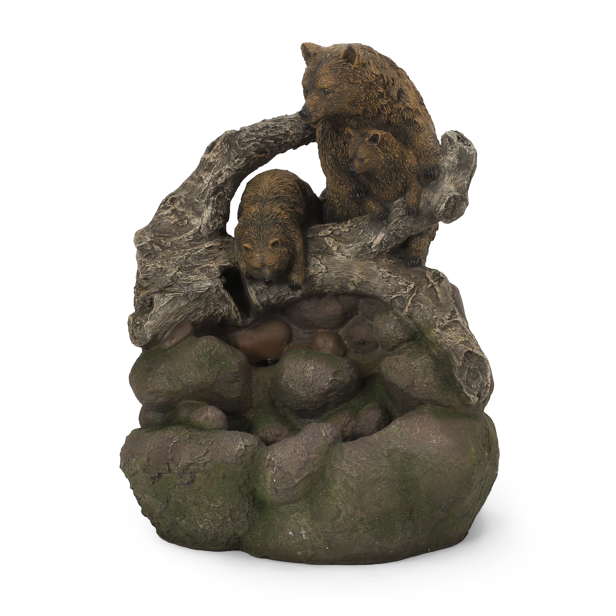 24.75' High Callan Fountain Weather Resistant Floor Fountain with Light