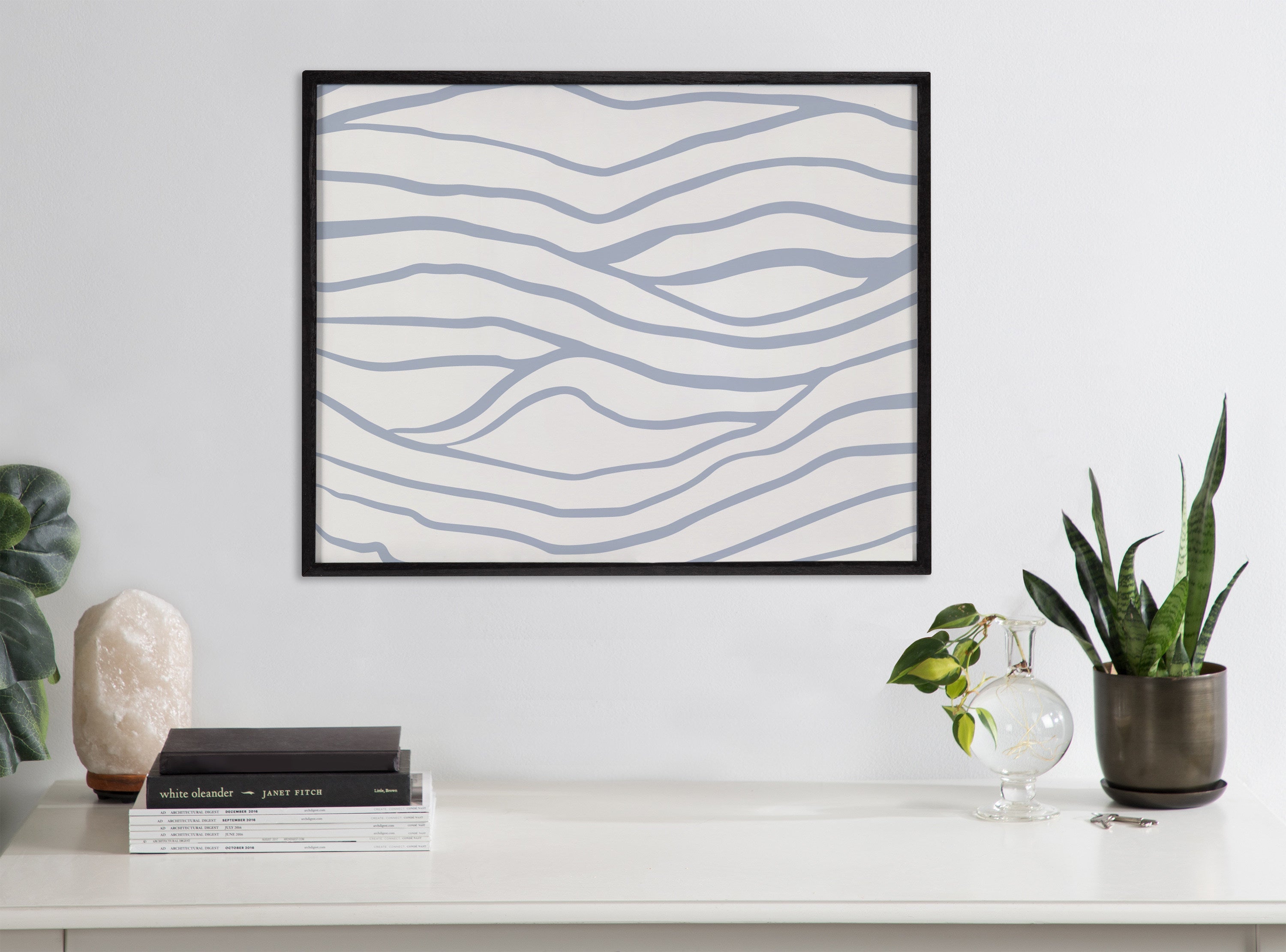 Gallery Simple Elegant Coastal Waves Print by The Creative Bunch Studio