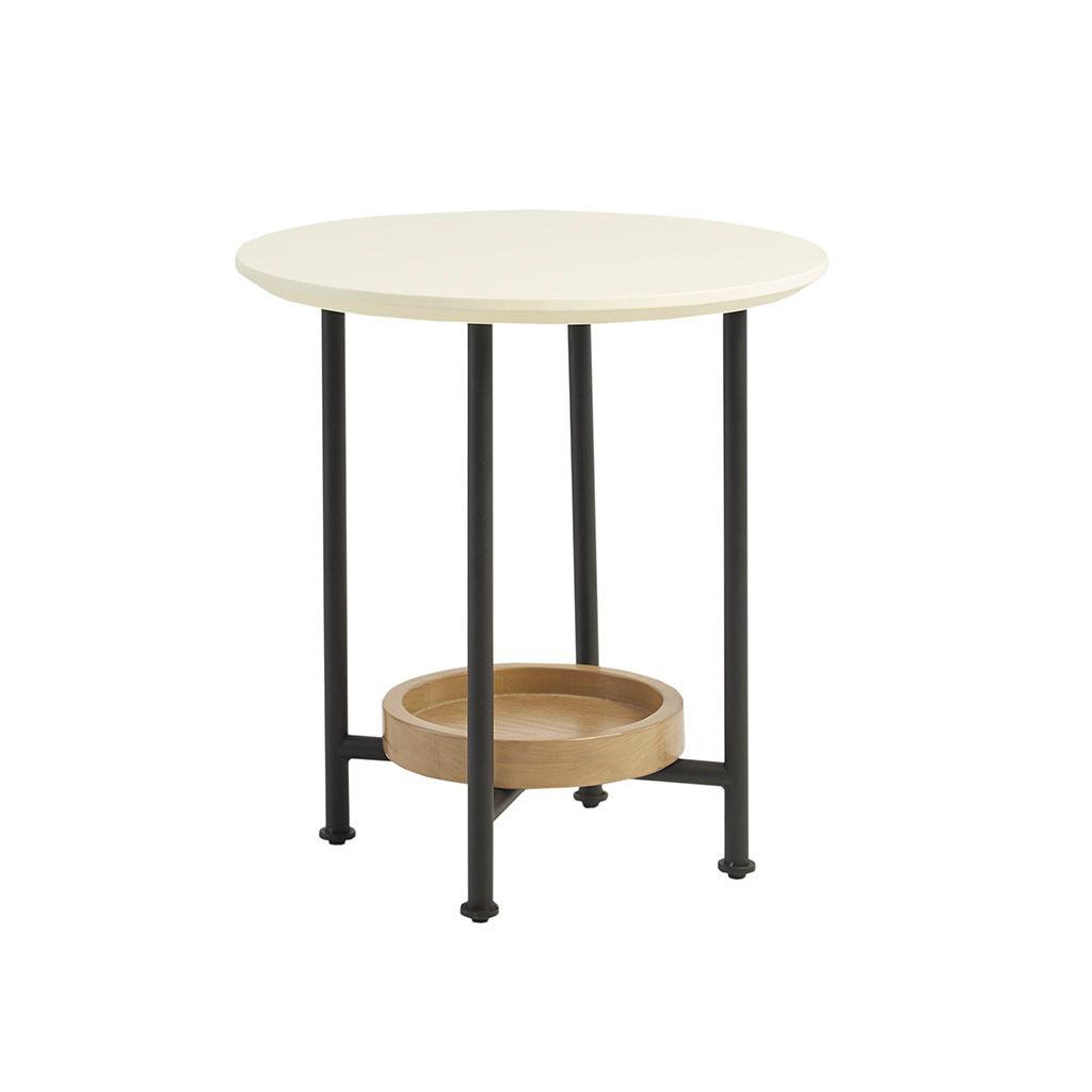 White/Natural End Table - PRHOMZ
