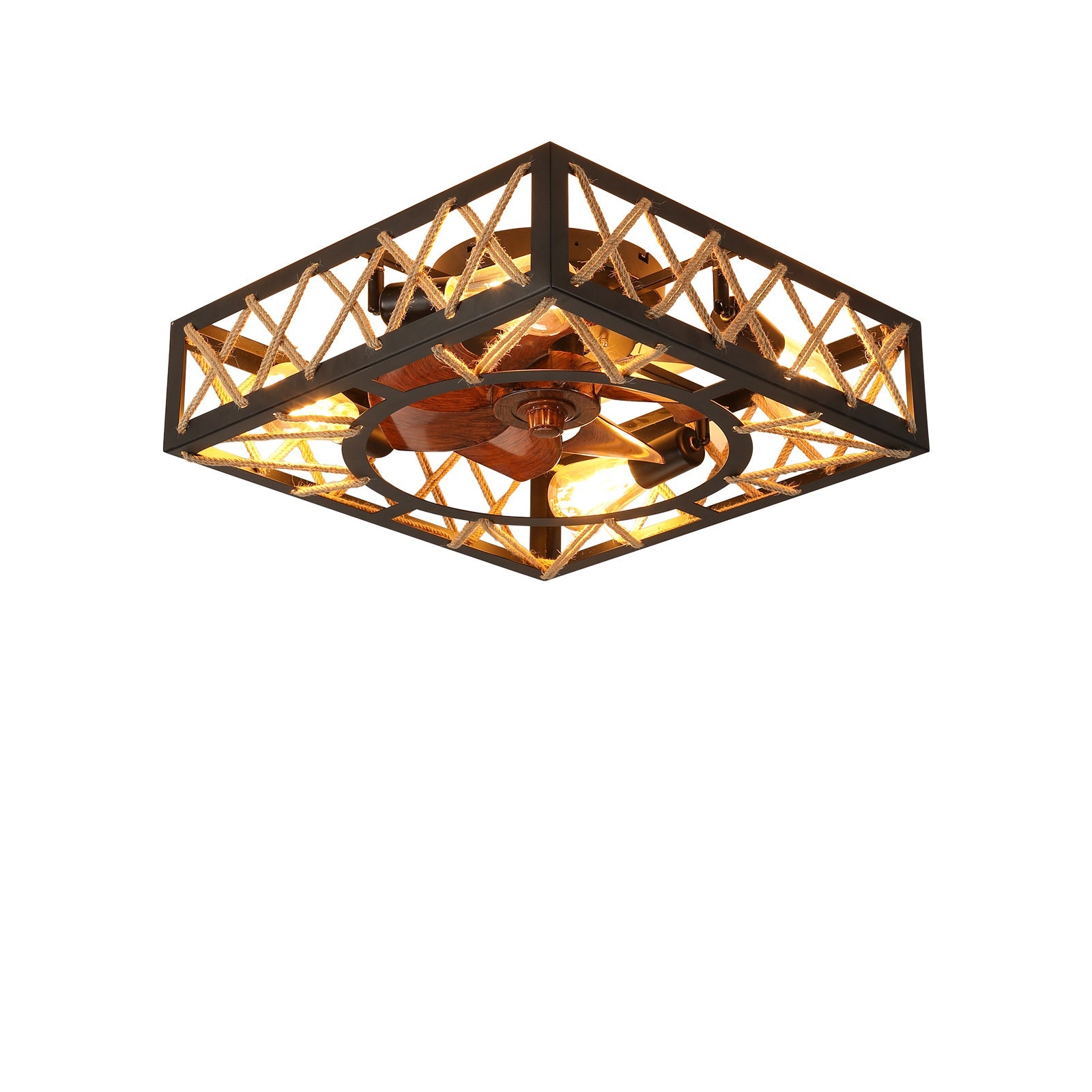 Farmhouse Rustic Ceiling Fan and Remote Control