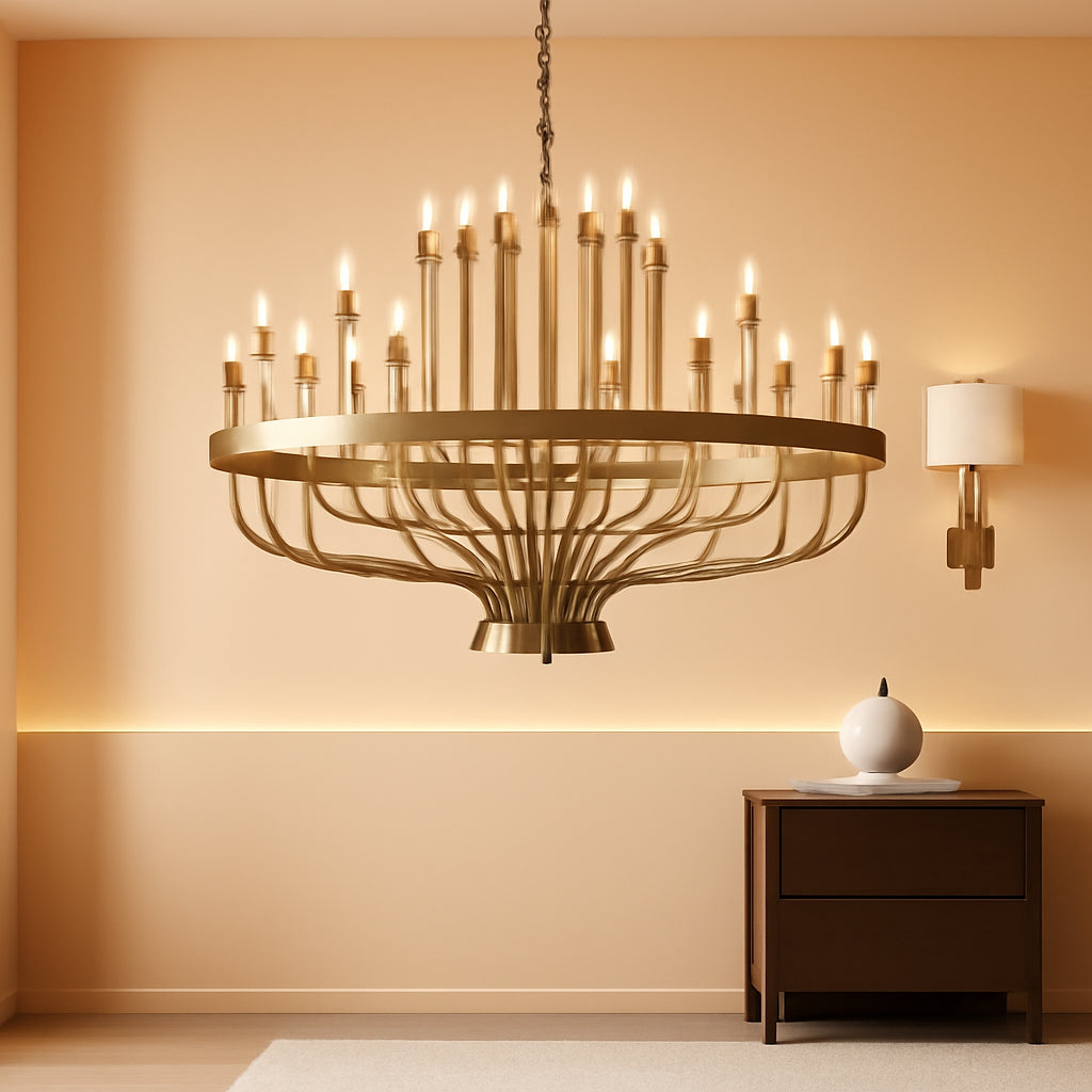 Gold 24 Light Chandelier Large Three Tier Magnificence-0