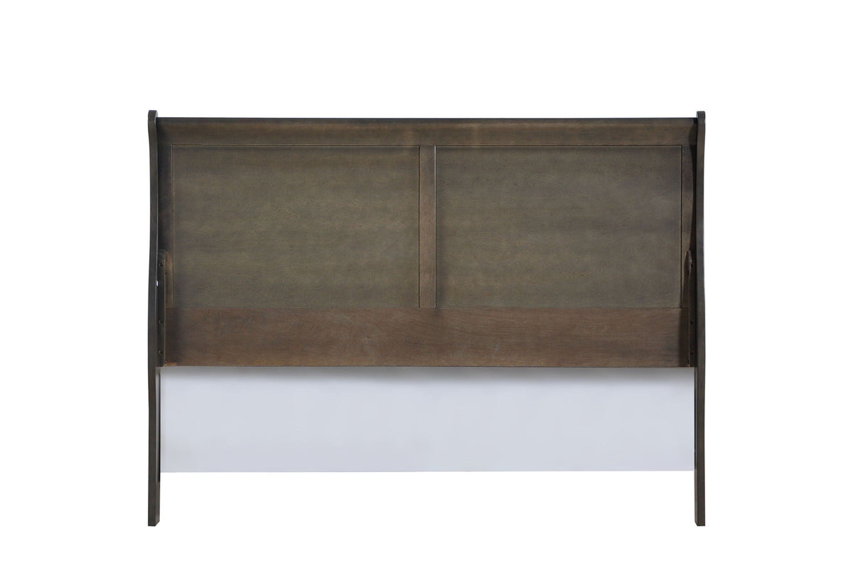 Louis Philippe Sleigh Style Bed with Classic Wood Construction - Multiple Colors